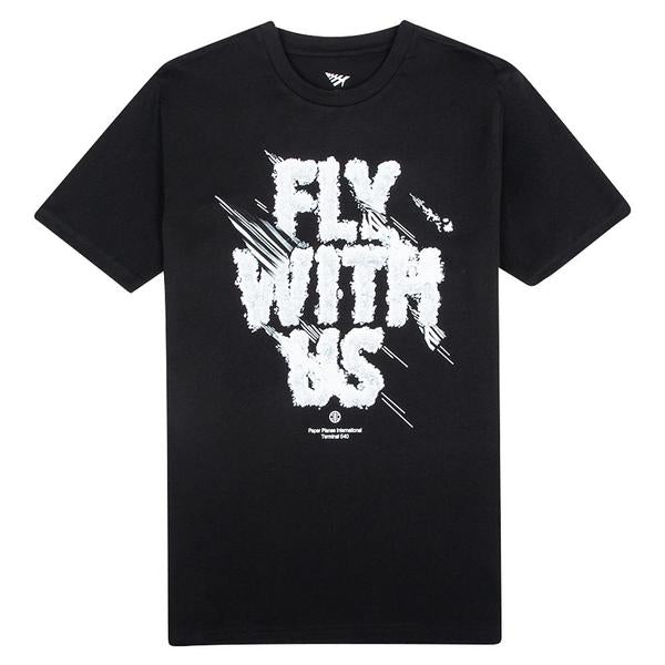 PAPER PLANES FLY WITH US TEE (BLACK)