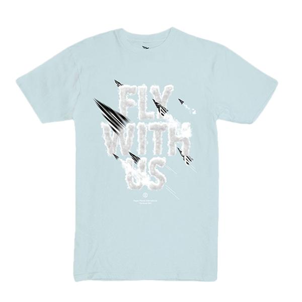 PAPER PLANES  FLY WITH US TEE (BABY BLUE)