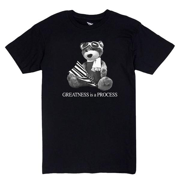 PAPER PLANES AVIATOR BEAR BLACK TEE