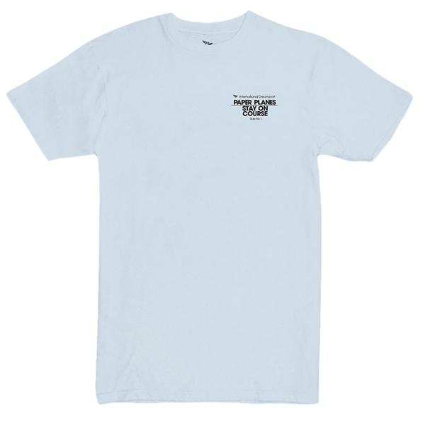 PAPER PLANES STAY ON COURSE TEE (BABY BLUE)