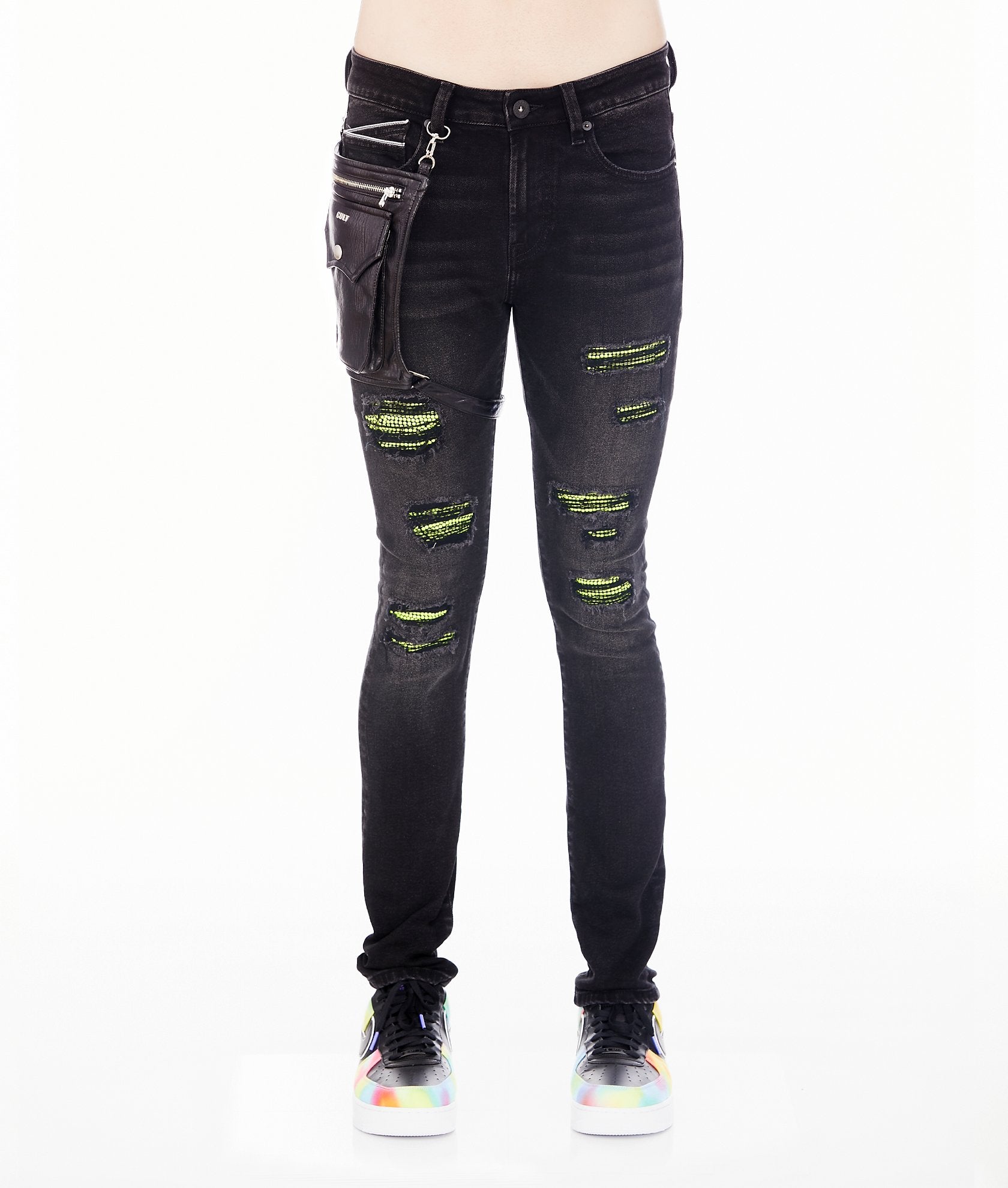 CULT PUNK MOTO IN ONYX BLACK JEANS