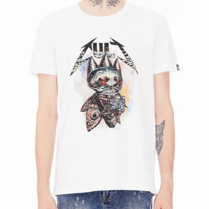 CULT THE FLY SHORT SLEEVE WHITE CREW