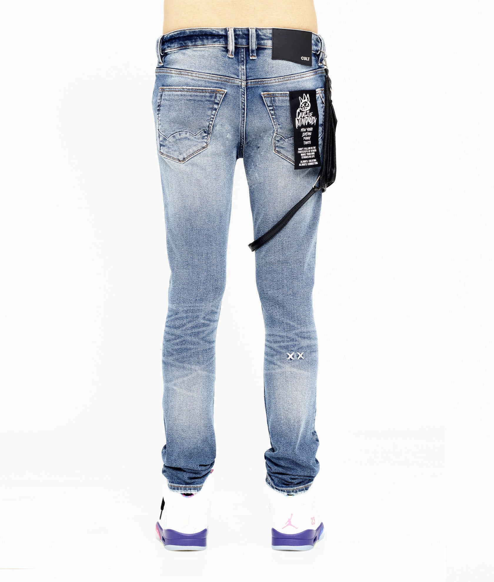 TYE DYE PUNK SUPER SKINNY JEANS MOTO IN STOKE