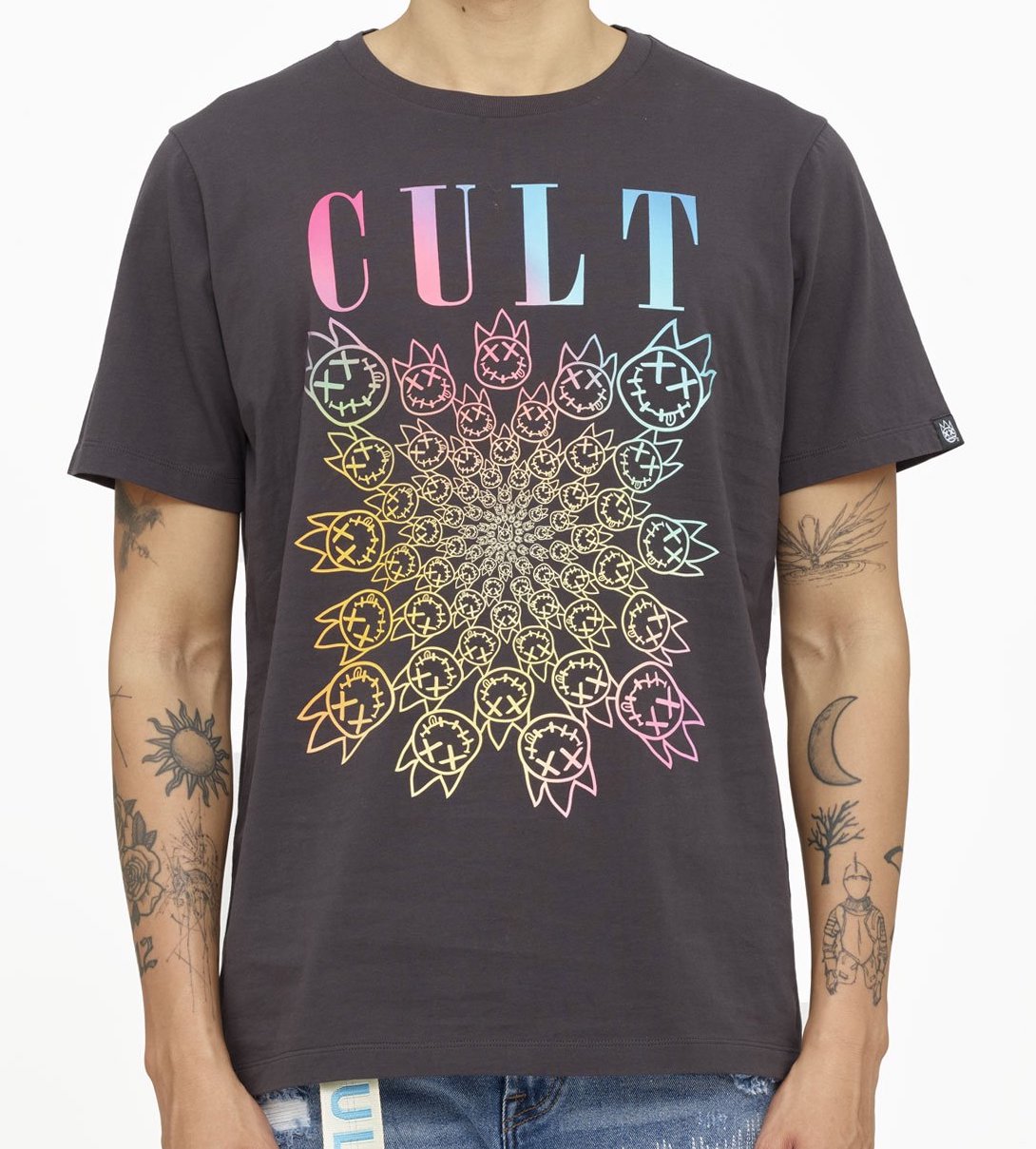 CULT "ECSTASY" IN VINTAGE CHARCOAL TEE