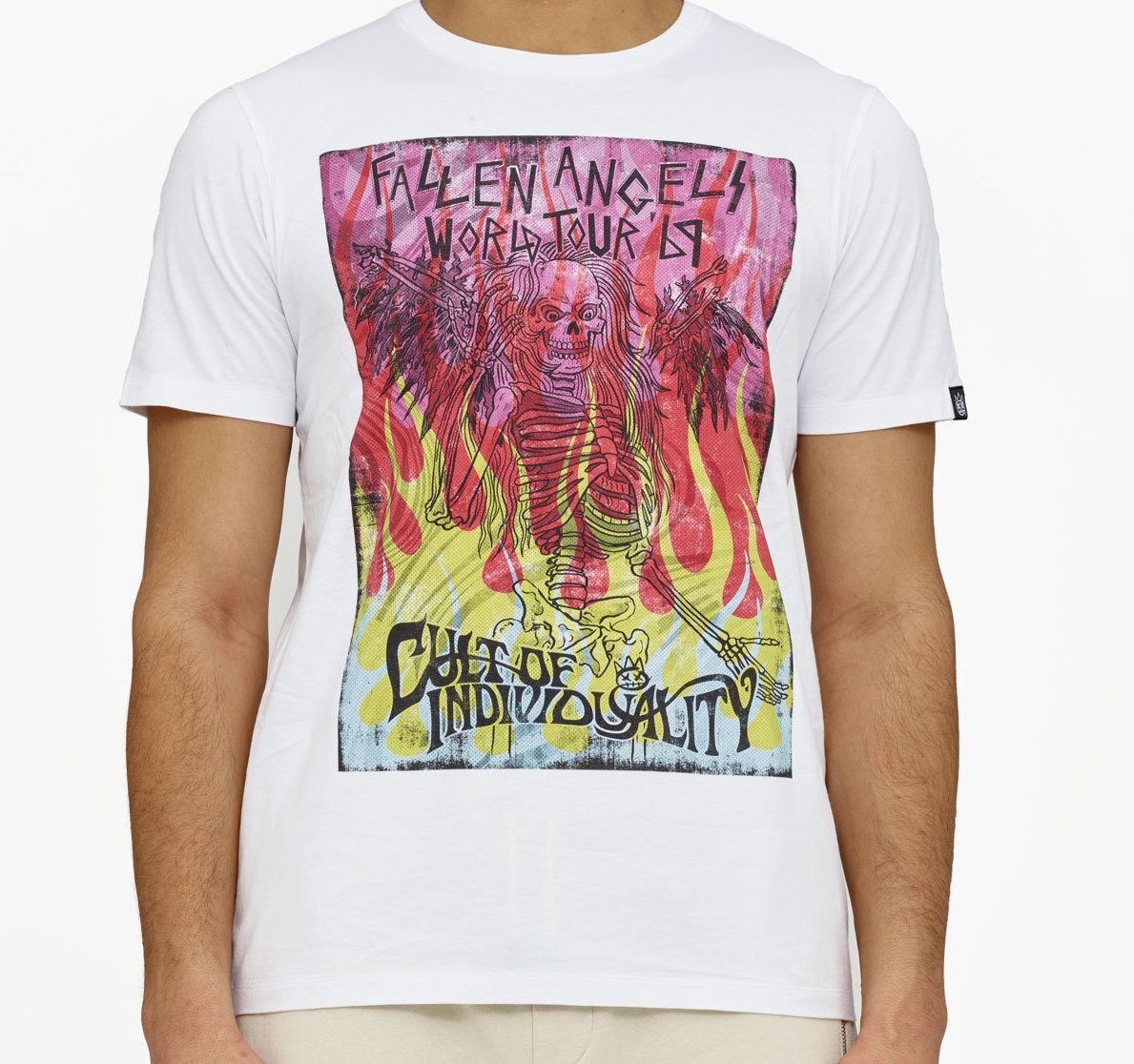 CULT "FALLEN ANGEL" IN WHITE TEE
