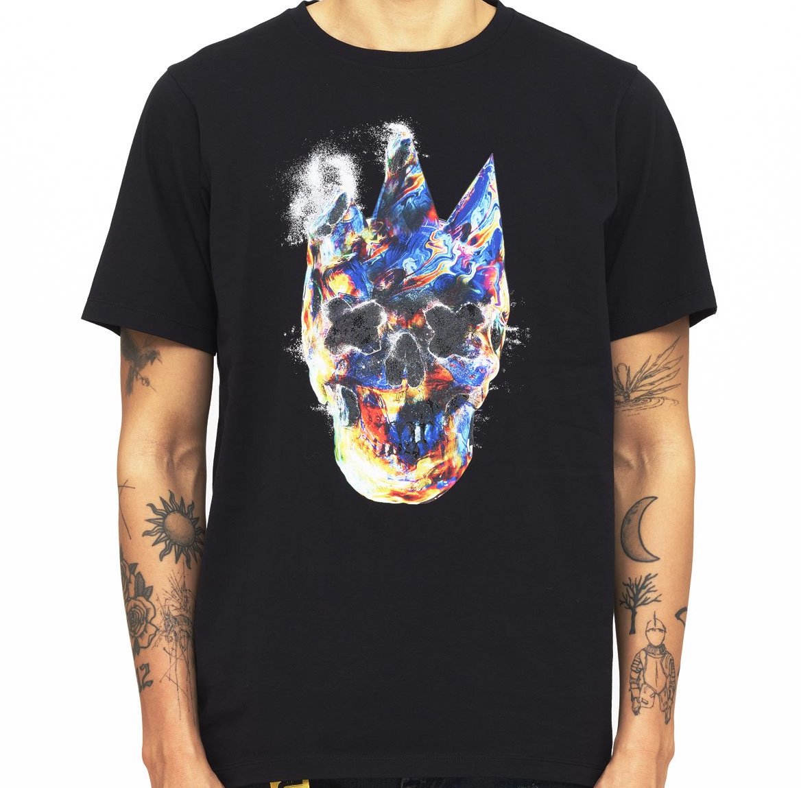 CULT S/S CREW T "BUBBLE" IN BLACK