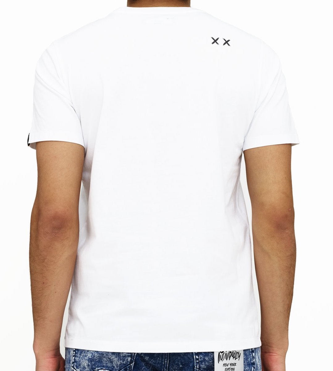 CULT S/S CREW T "ROCKSTAR" IN WHITE TEE