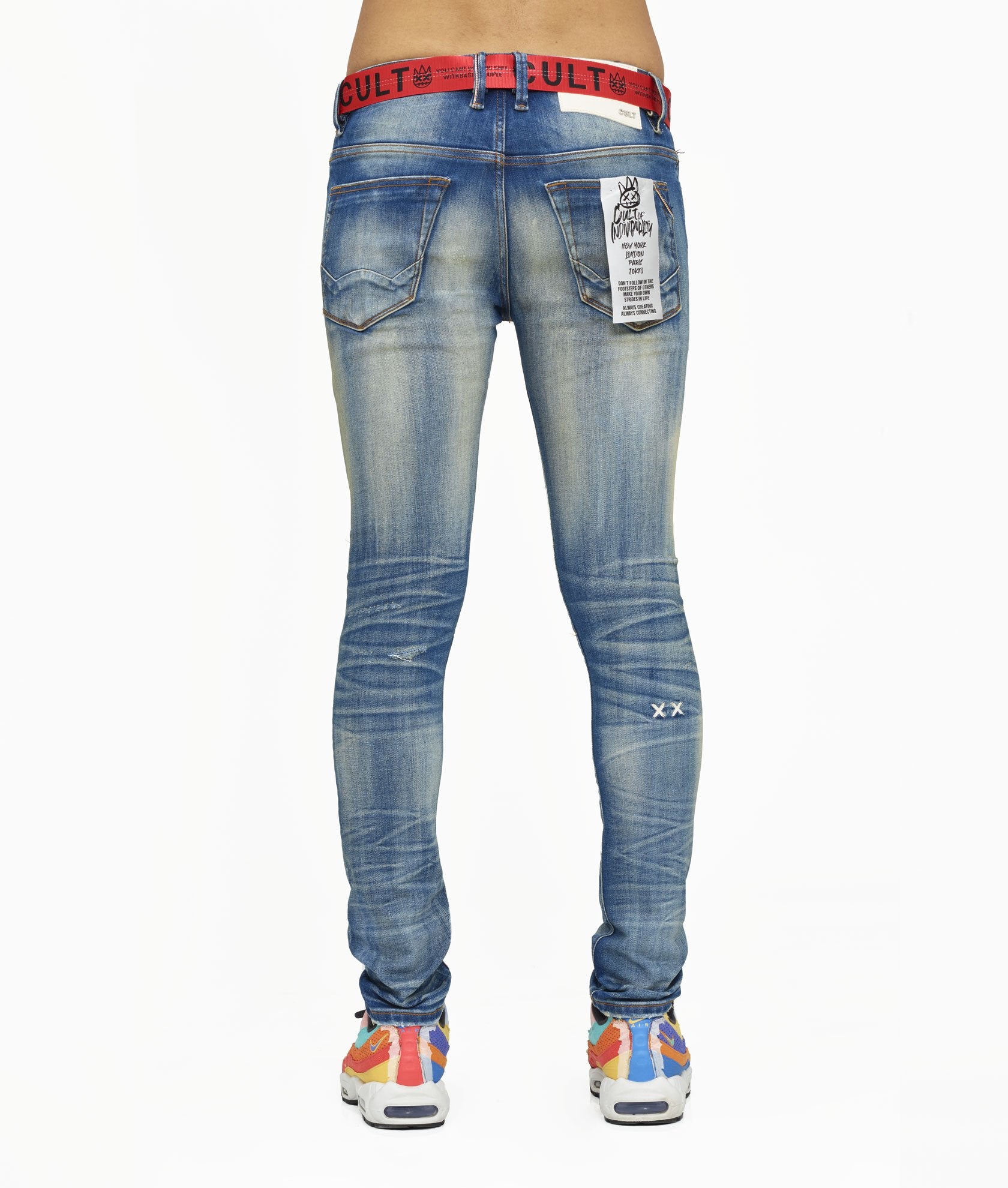 CULT PUNK SUPER SKINNY BELTED IN TYREN