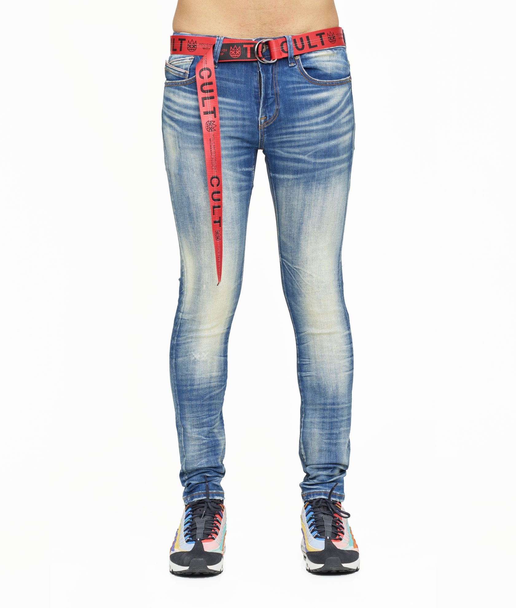 CULT PUNK SUPER SKINNY BELTED IN TYREN