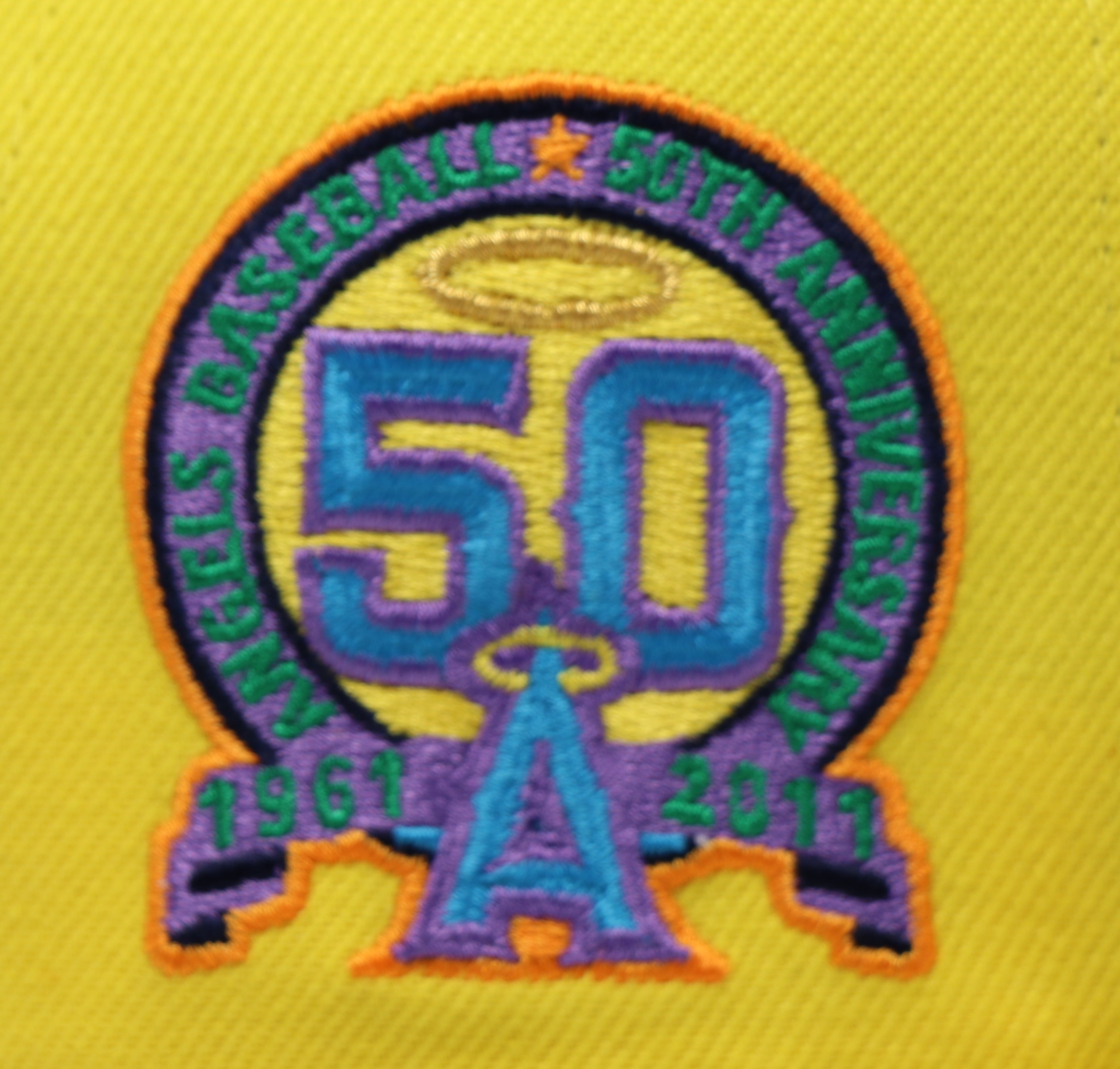 ANAHIEM ANGELS "50TH ANNIVERSARY" NEW ERA 59FIFTY FITTED (ORANGE UNDER VISOR)