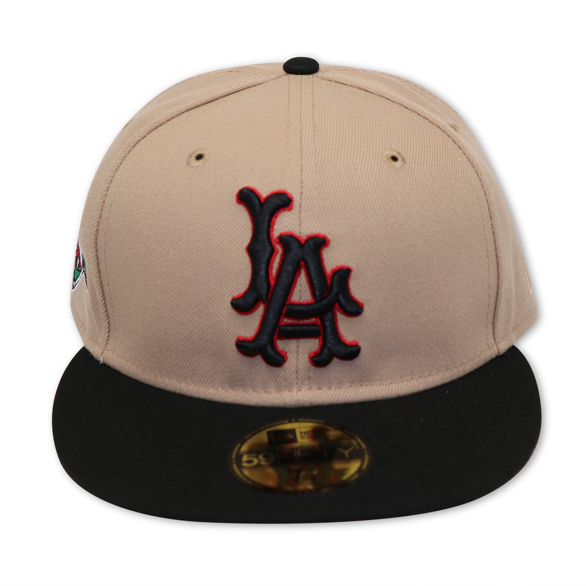LOS ANGELES ANGELS (CAMEL) NEW ERA 59FIFTY FITTED (RED UNDER VISOR)