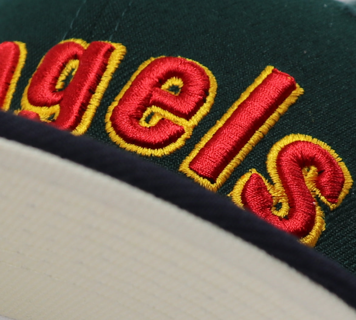 CALIFORNIA ANGELS (DK GREEN) (25TH ANN "1961-1985") NEW ERA 59FIFTY FITTED (OFF-WHITE UNDER VISOR)