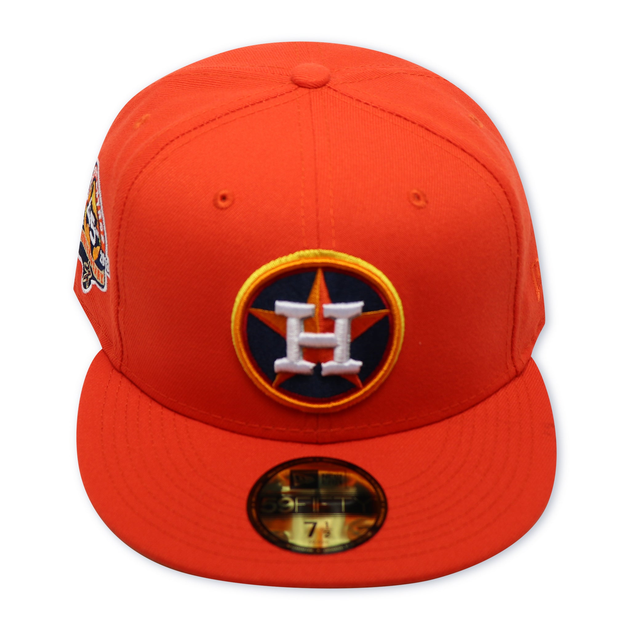 HOUSTON ASTROS (ORANGE) (45TH ANN) "1965-2010" NEW ERA 59FIFTY FITTED (YELLOW UNDER VISOR)