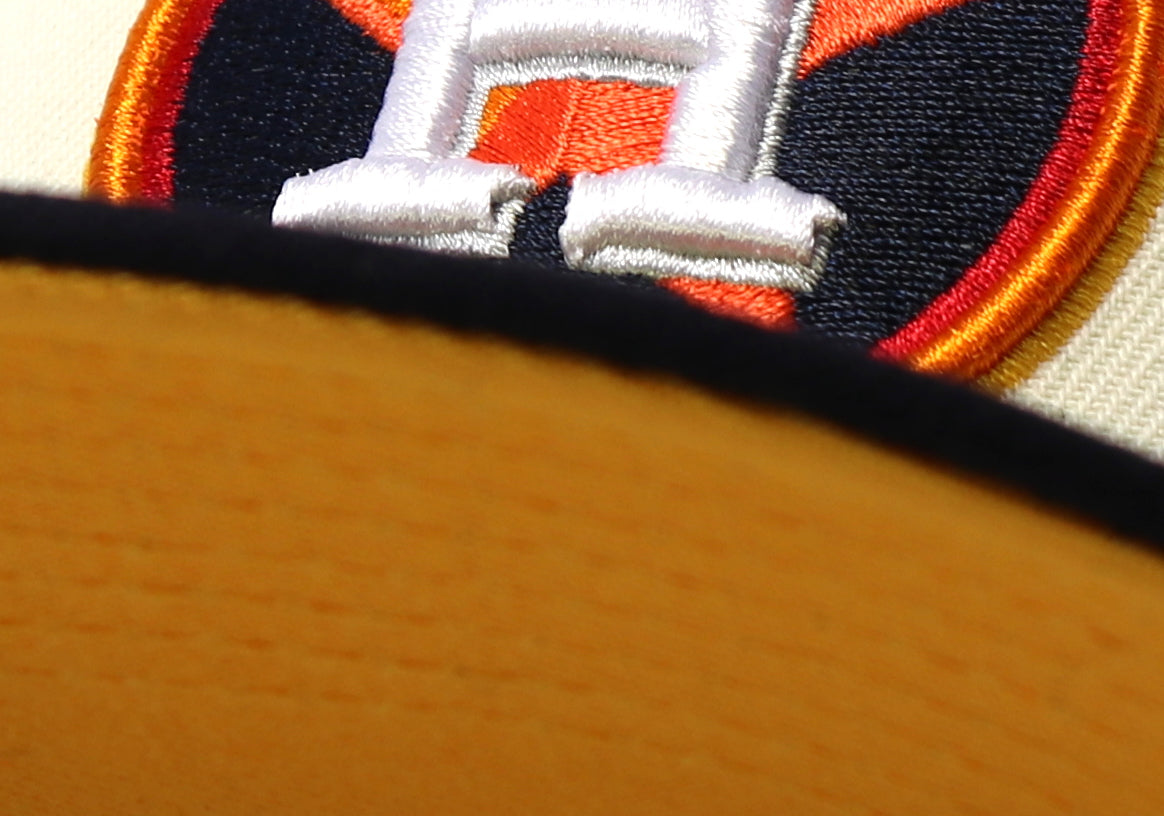 HOUSTON ASTROS "OFFWHITE" (45TH ANNIVERSARY) NEW ERA 59FIFTY FITTED (YELLOW UNDER VISOR)