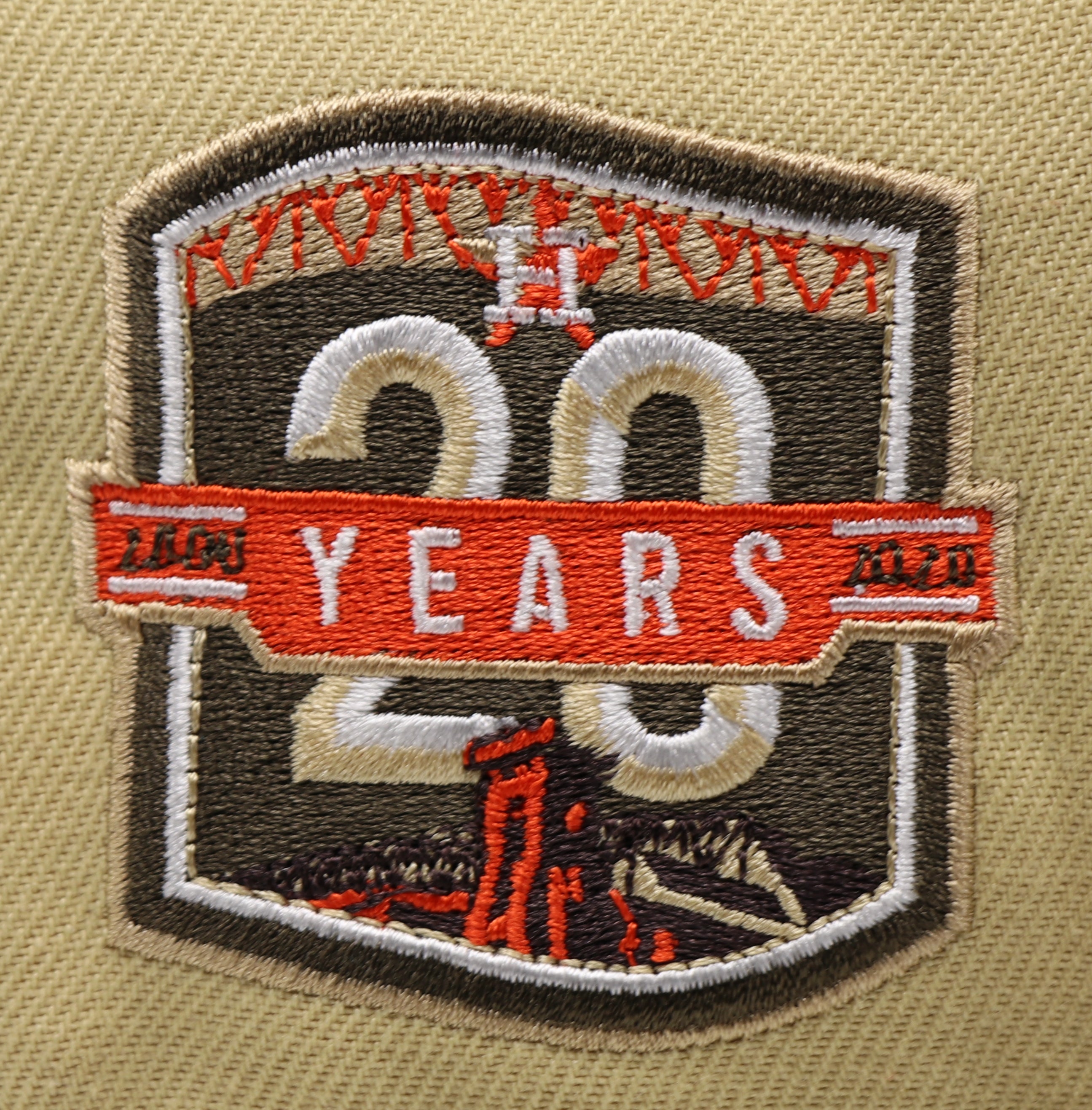 HOUSTON ASTROS (20TH ANNIVERSARY) NEW ERA 59FIFTY FITTED ( WHEAT UNDER VISOR)