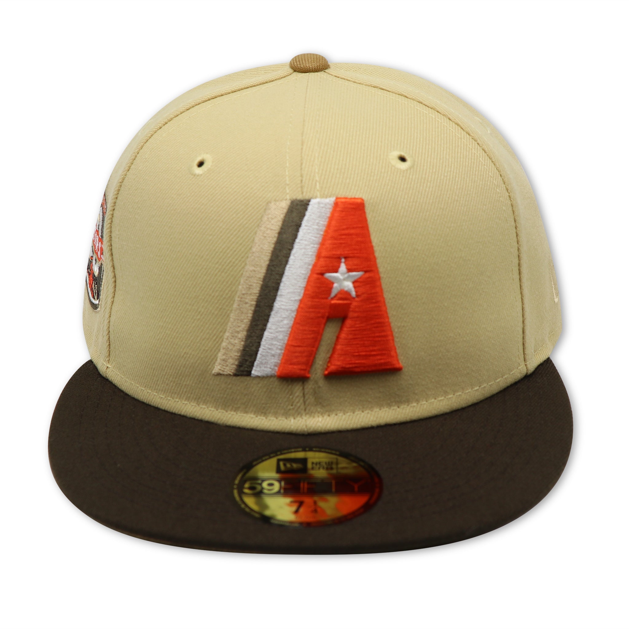 HOUSTON ASTROS (20TH ANNIVERSARY) NEW ERA 59FIFTY FITTED ( WHEAT UNDER VISOR)