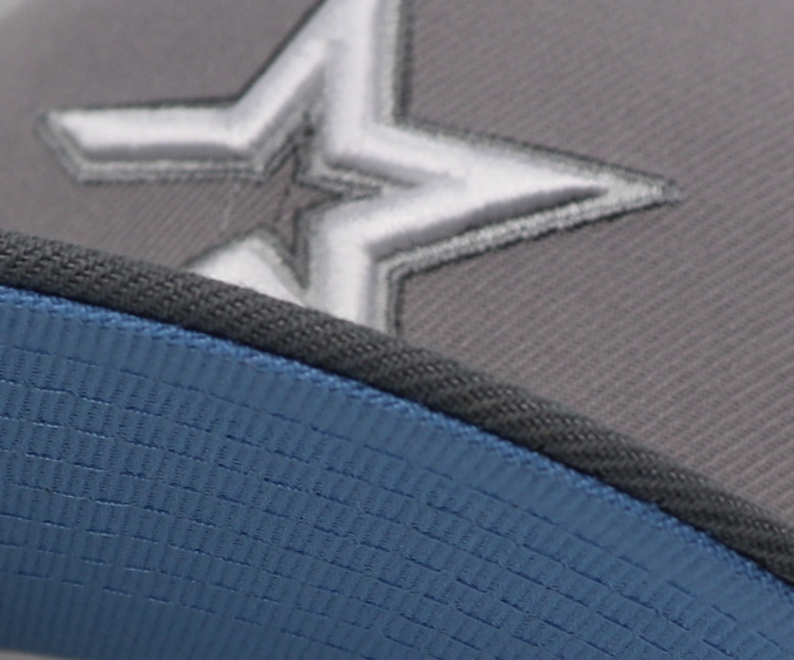 HOUSTON ASTROS (GREY) (2000 INAUGURAL SEASON) NEW ERA 59FIFTY FITTED (SKY BLUE UNDER VISOR) (S)