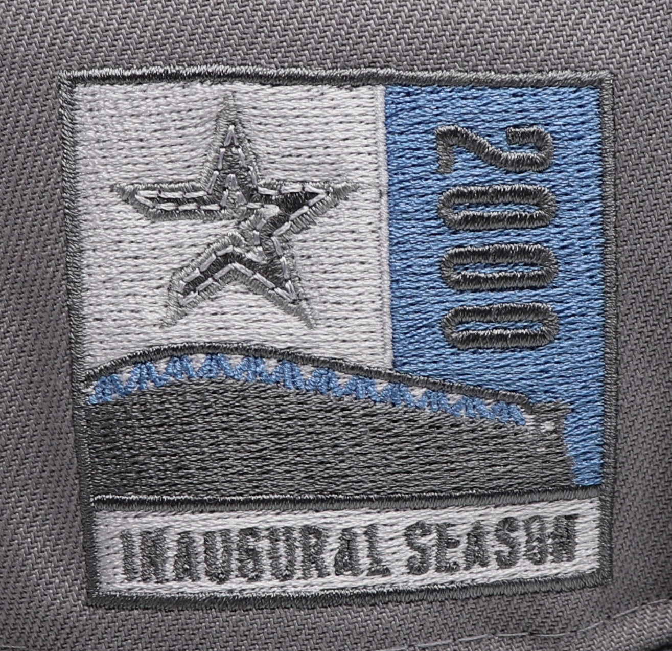 HOUSTON ASTROS (GREY) (2000 INAUGURAL SEASON) NEW ERA 59FIFTY FITTED (SKY BLUE UNDER VISOR) (S)