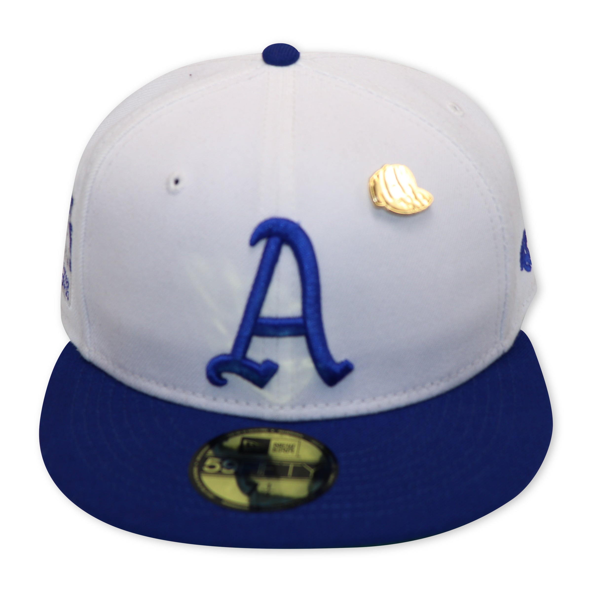 OAKLAND ATHLETICS (WHITE) (1929  WS "HISTORY") NEW ERA 59FIFTY FITTED (GREEN UNDER VISOR) WITH PIN