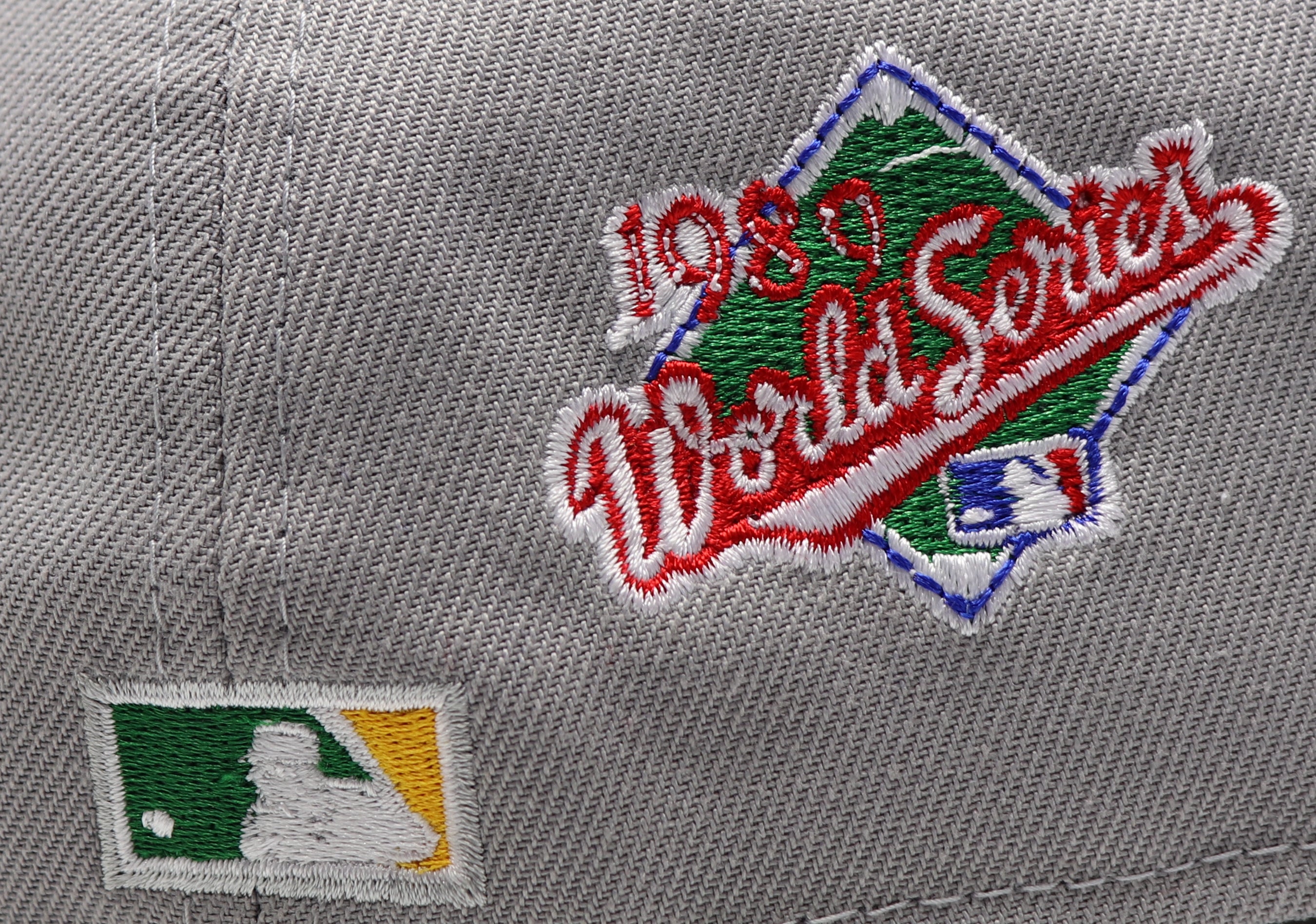 OAKLAND ATHLETICS (GREY) "1989 WORLDSRIES BATTLE OF THE BAY" 59FIFTY FITTED (YELLOW BOTTOM"