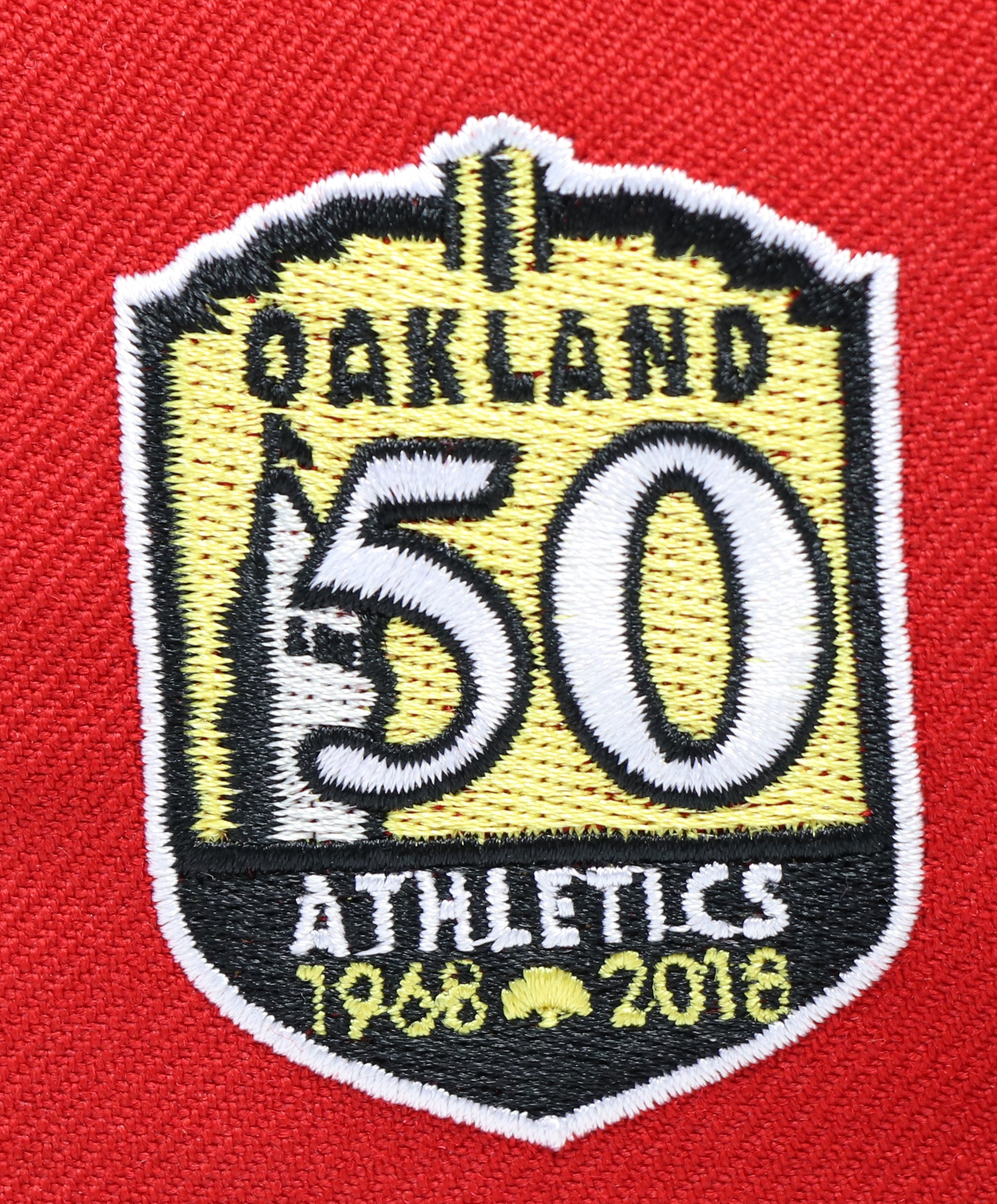 OAKLAND ATHLETICS "50TH ANNIVERSARY" NEW ERA 59FIFTY FITTED (GREY UNDER VISOR)