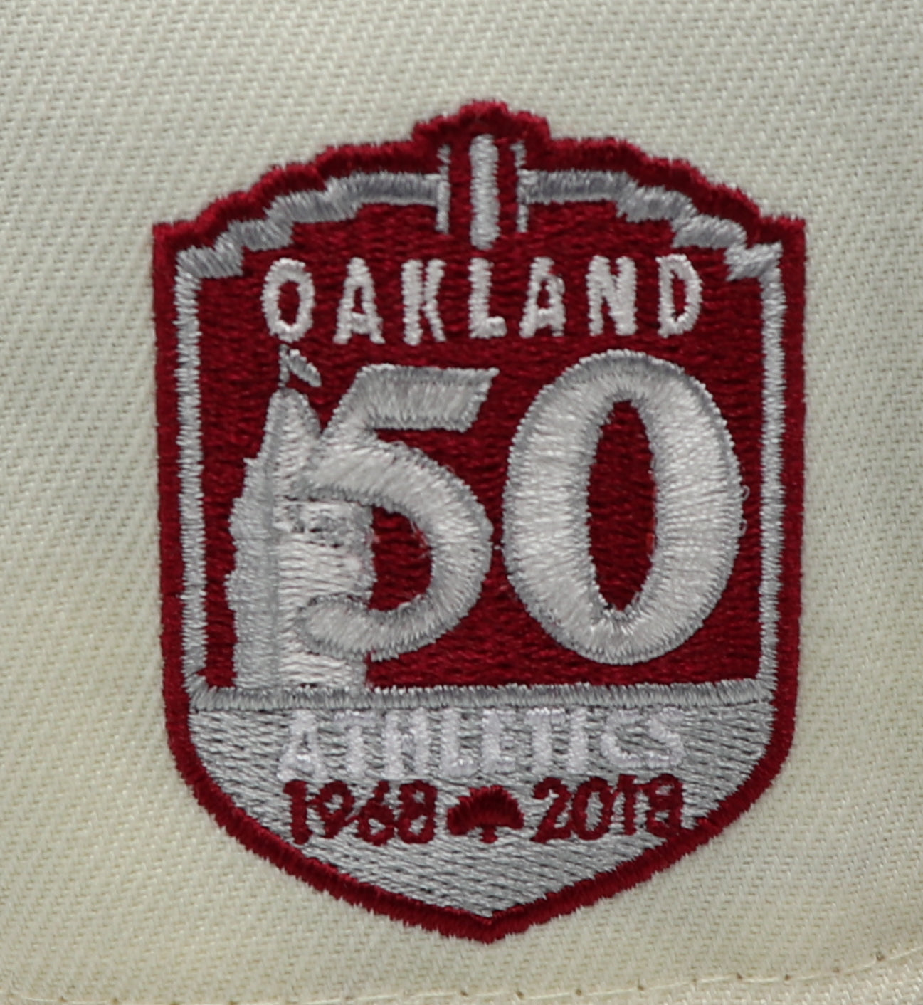 OAKLAND ATHLETICS (OFF-WHITE) (50TH ANNIVERSARY 1968-2018) NEW ERA 59FIFTY FITTED