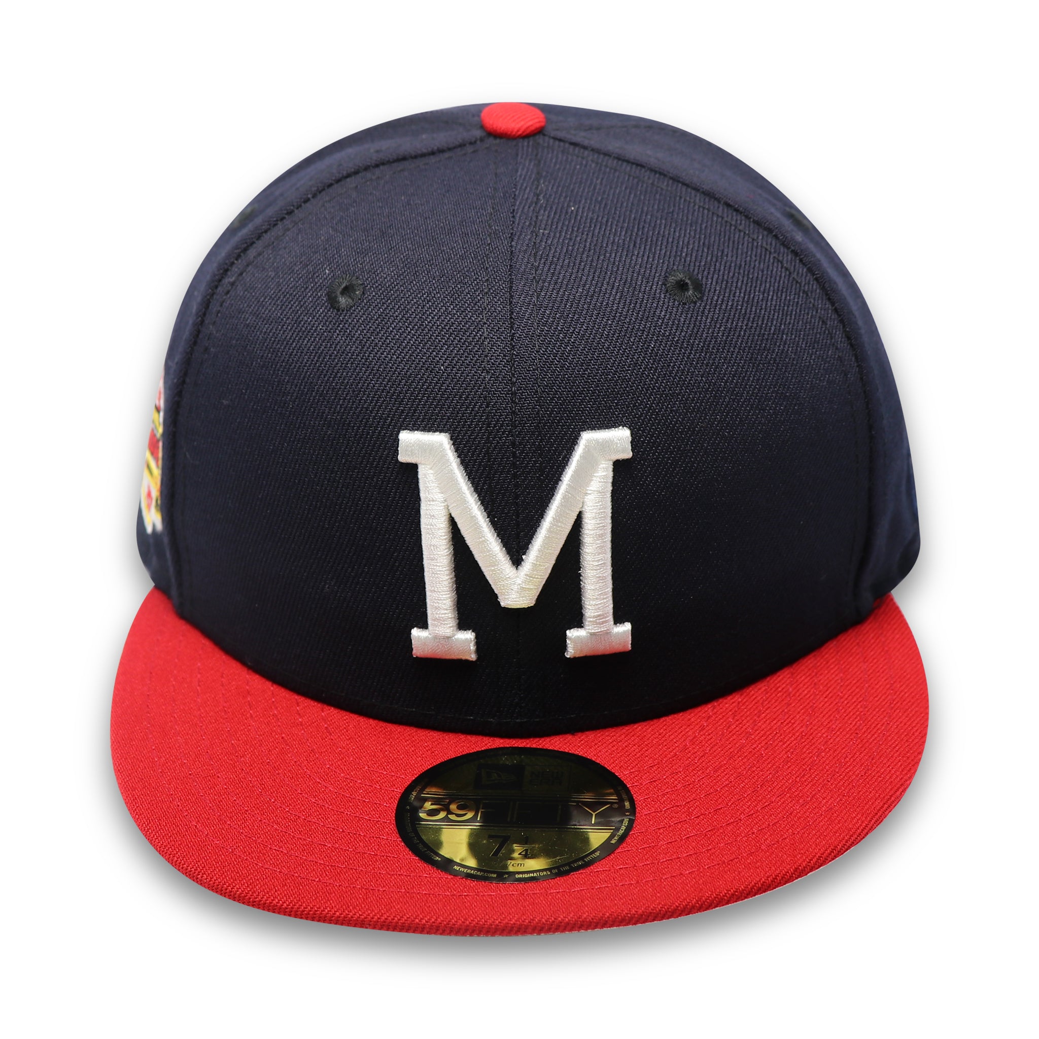 MILWAUKEE BRAVES (1957 WORLDSERIES) NEW ERA 59FIFTY FITTED ( OFF-WHITE UNDER VISOR)