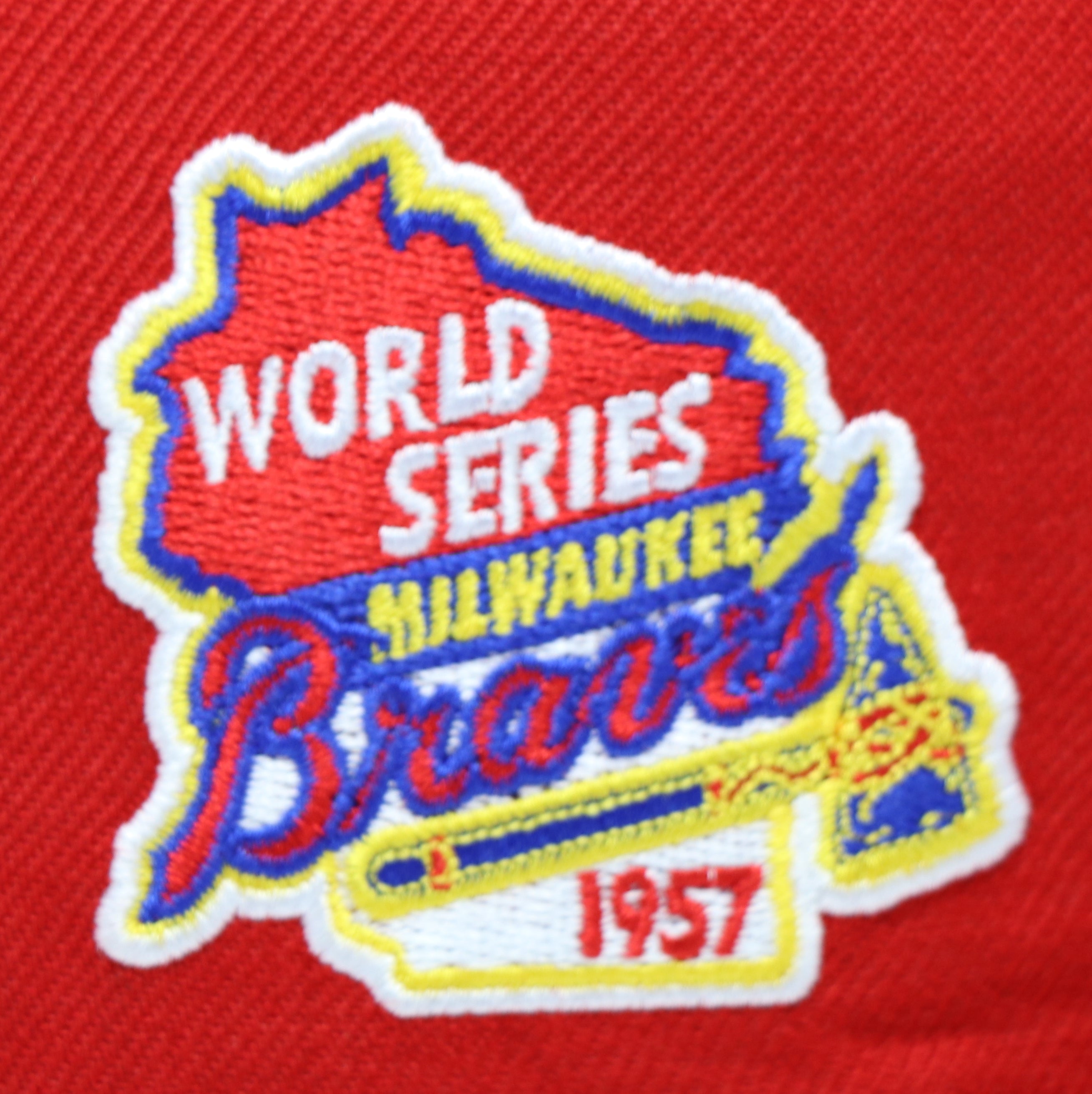 MILWAUKEE BRAVES (1957 WORLDSERIES) NEW ERA 59FIFTY FITTED (ROYAL UNDER VISOR)