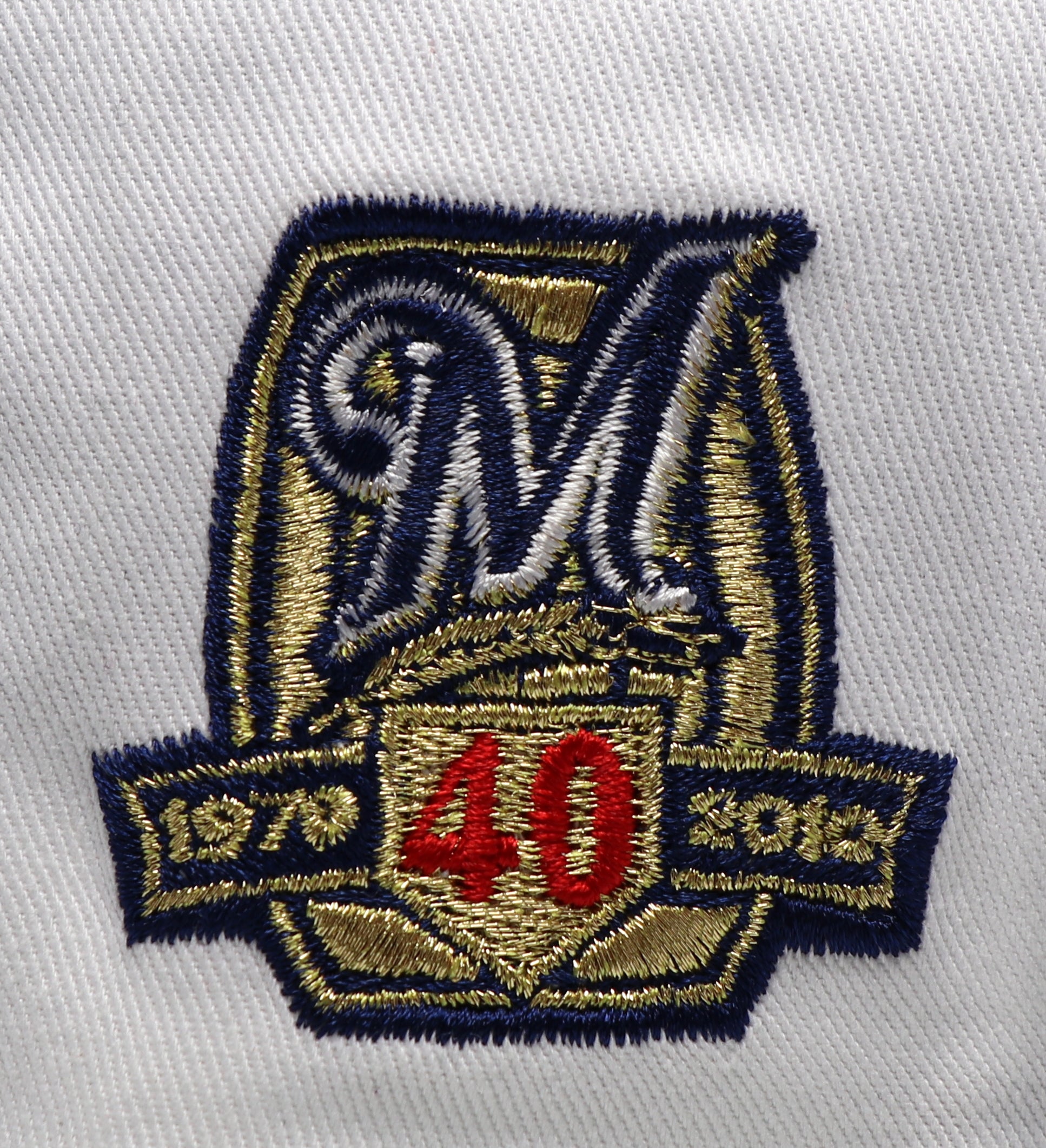 MILWAUKEE BREWERS  (40TH ANNIVERSARY) NEW ERA 59FIFTY FITTED (RED UNDER VISOR)