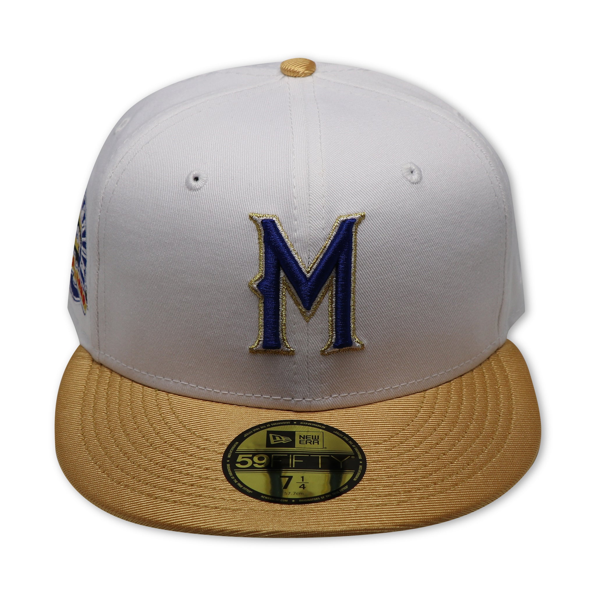 MILWAUKEE BREWERS (COUNTY STADIUM) NEW ERA 59FIFTY FITTED (BLUE UNDER VISOR) (S)