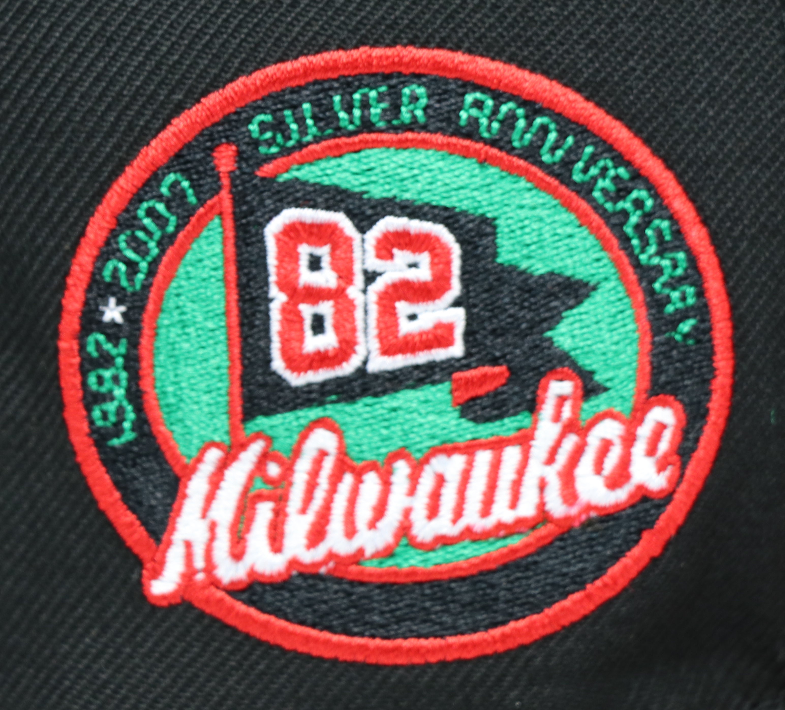 MILWAUKEE BREWERS (MARVIN) (1982-2007 SILVER ANNIVERSARY) NEW ERA 59FIFTY FITTED (GREEN UNDER VISOR)