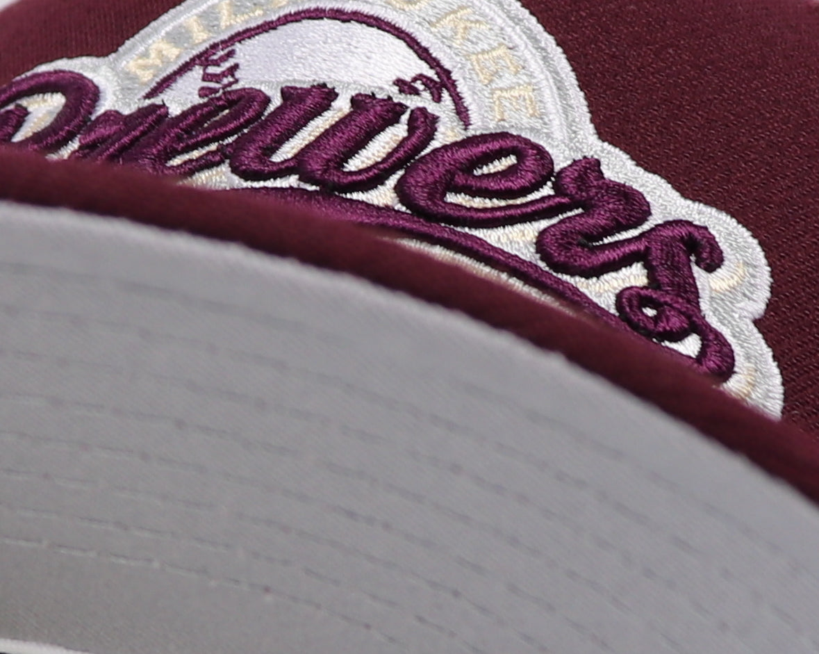 MILWAUKEE BREWERS (MAROON) (2002 ALLSTARGAME) NEW ERA 59FIFTY FITTED (GREY UNDEVISOR)