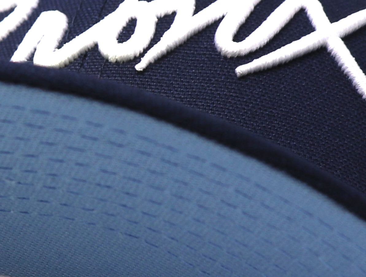 THE BOOGIE DOWN BRONX (NAVY) 59FIFTY FITTED (SKY BLUE BOTTOM)