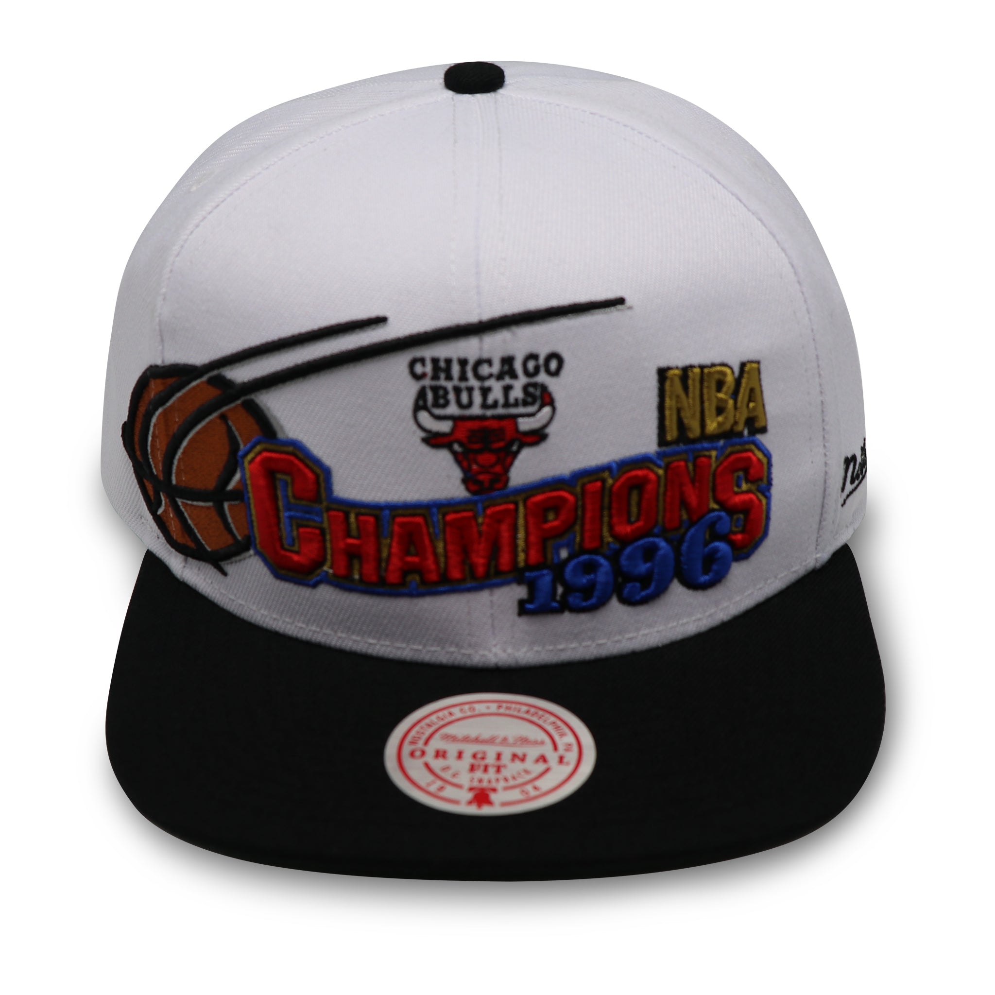 MITCHELL & NESS CHICAGO BULLS (1996 NBA CHAMPIONS) WHITE SNAPBACK