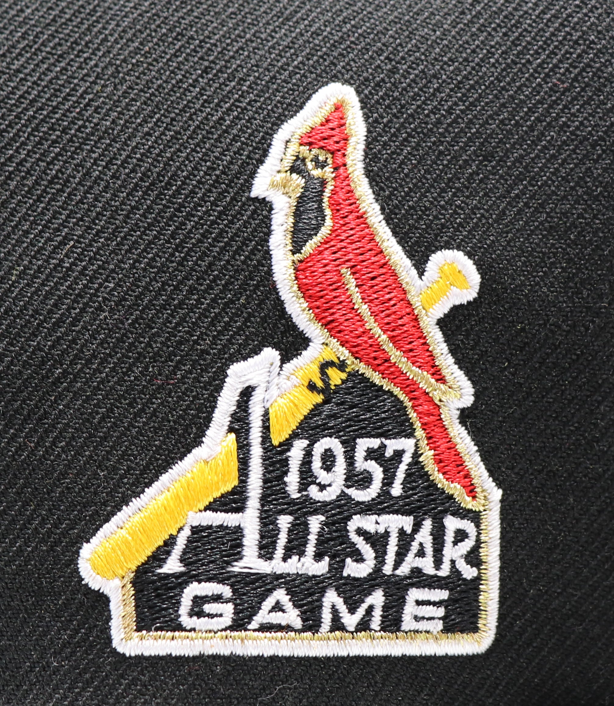 ST. LOUIS CARDINALS (BLACK) (1957 ALLSTARGAME) NEW ERA 59FIFTY FITTED ( RED UNDER VISOR)