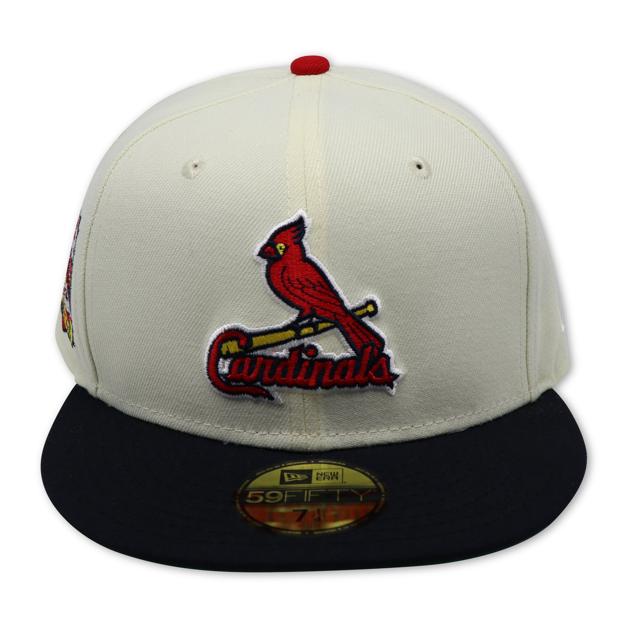 ST.LOUIS CARDINALS (OFF-WHITE) (BUSCH STADIUM 1966-2005) NEW ERA 59FIFTY FITTED (GREEN UNDER VISOR)
