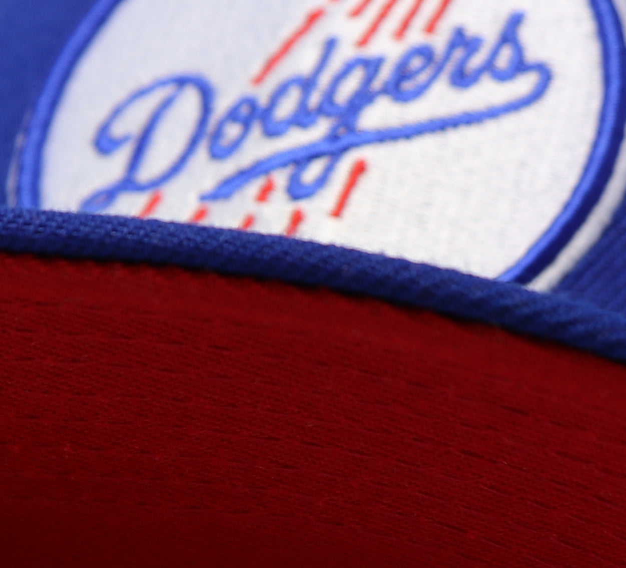 LOS ANGELES DODGERS (60TH ANNIVERSARY) NEW ERA 59FIFTY FITTED (RED UNDER VISOR)