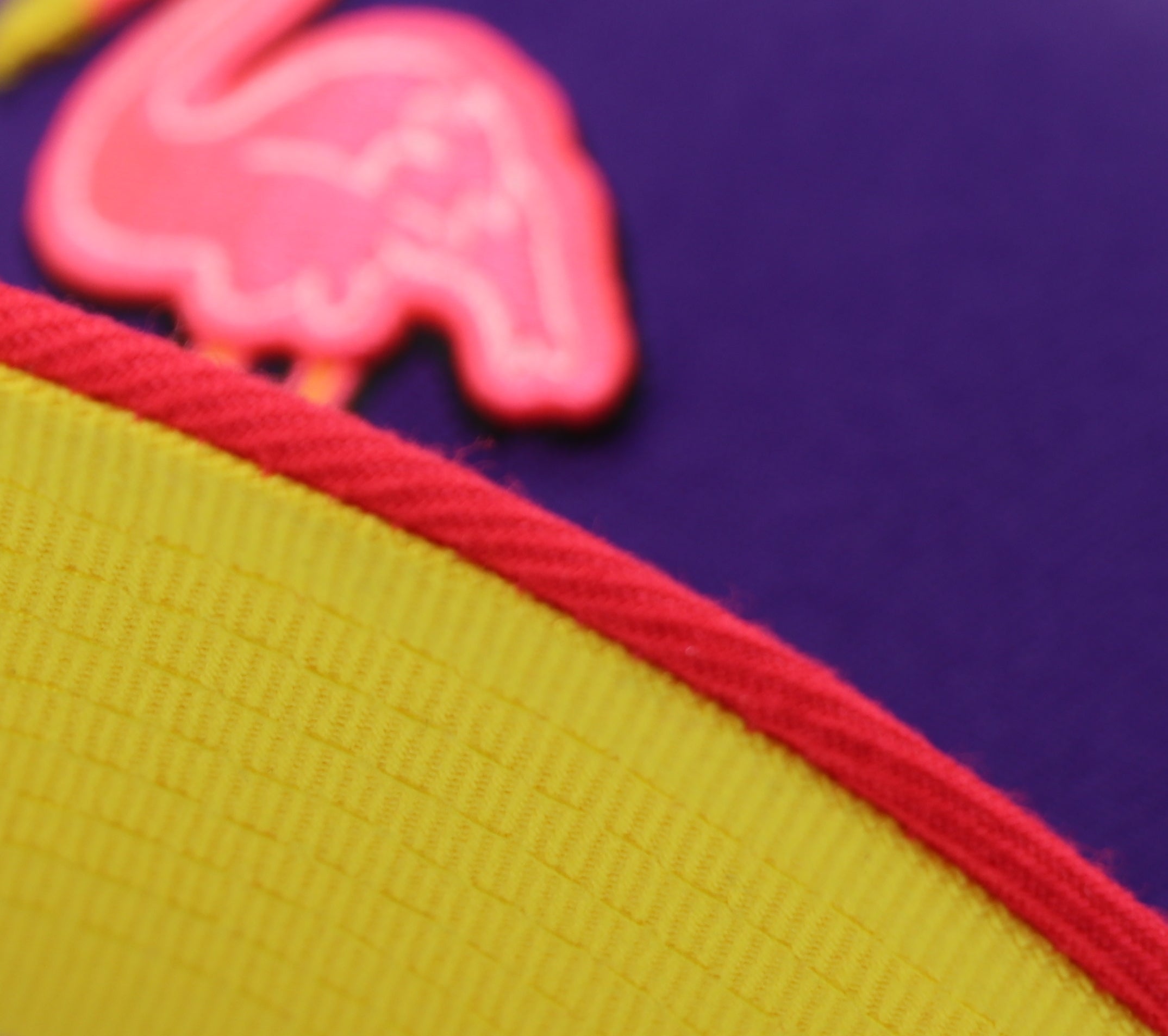 MIAMI BEACH FLAMINGOS (PURPLE) NEW ERA 59FIFTY (YELLOW UNDER VISOR)