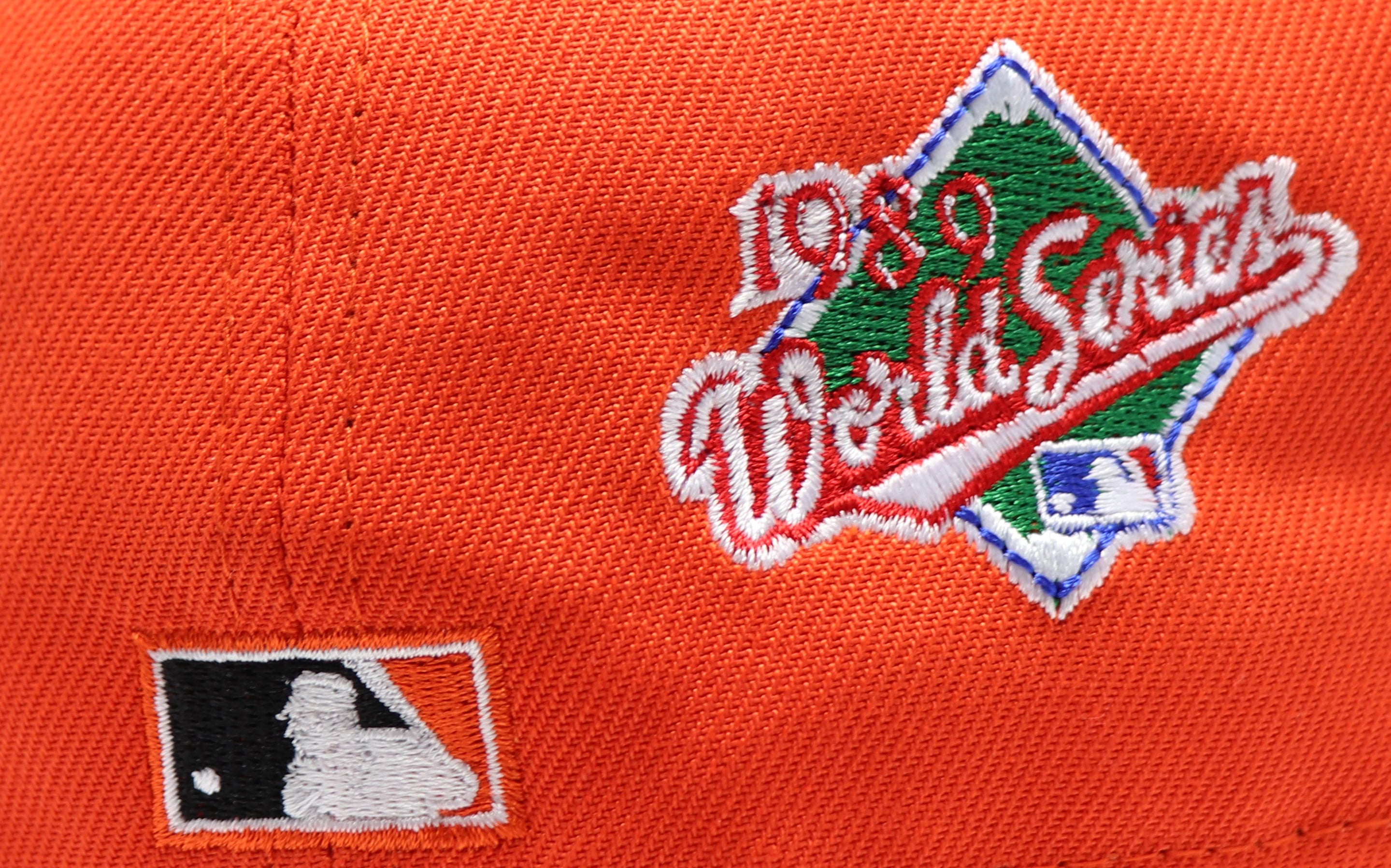 SAN FRANCISCO GIANTS (ORANGE) "1989 WORLDSERIES X BATTLE OF THE BAYS) NEW ERA 59FIFTY FITTED (GREEN UNDER VISOR)