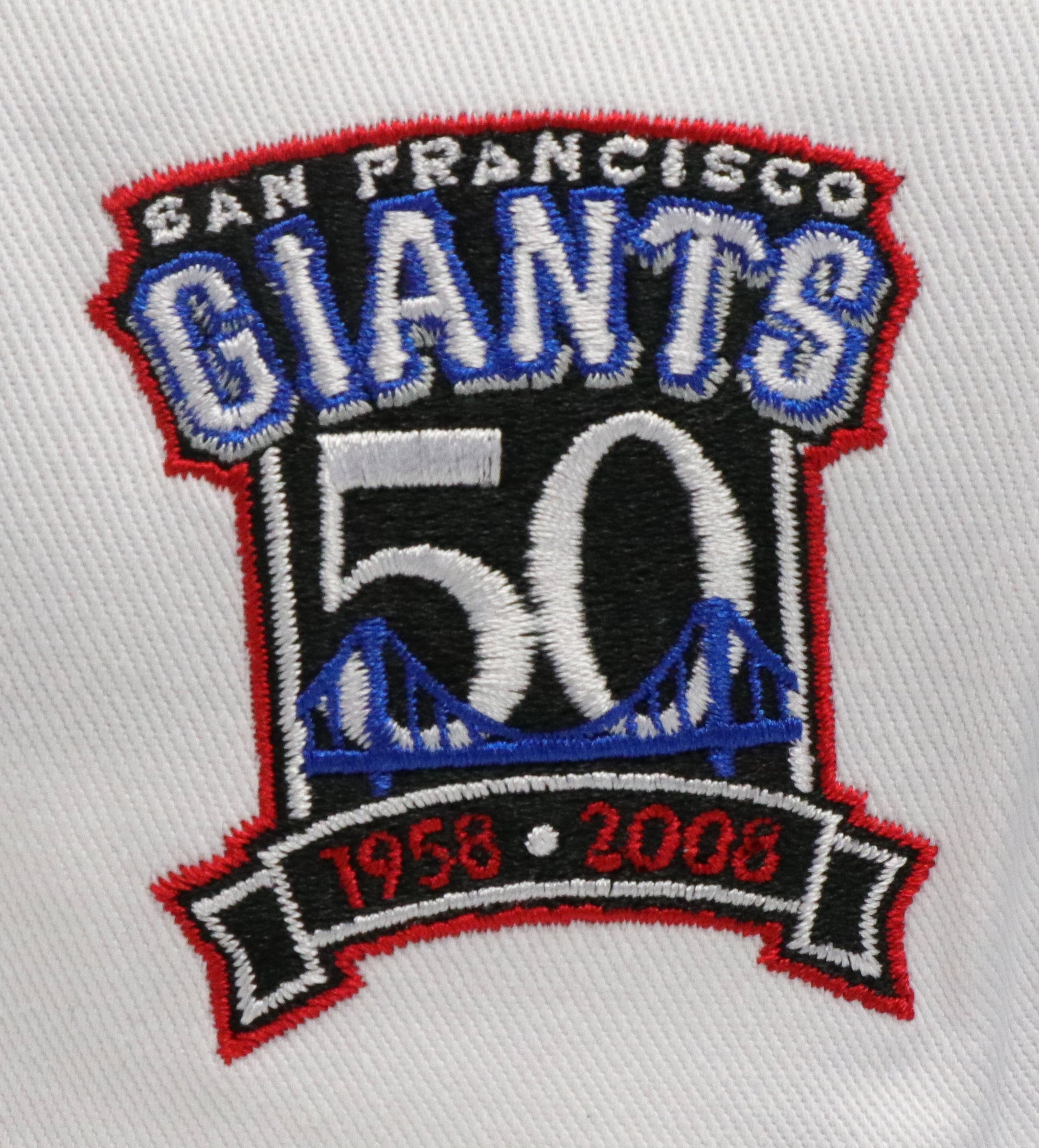 SAN FRANCISCO GIANTS (50TH ANN "1958-2008") NEW ERA 59FIFTY FITTED (SKY BLUE UNDER VISOR)