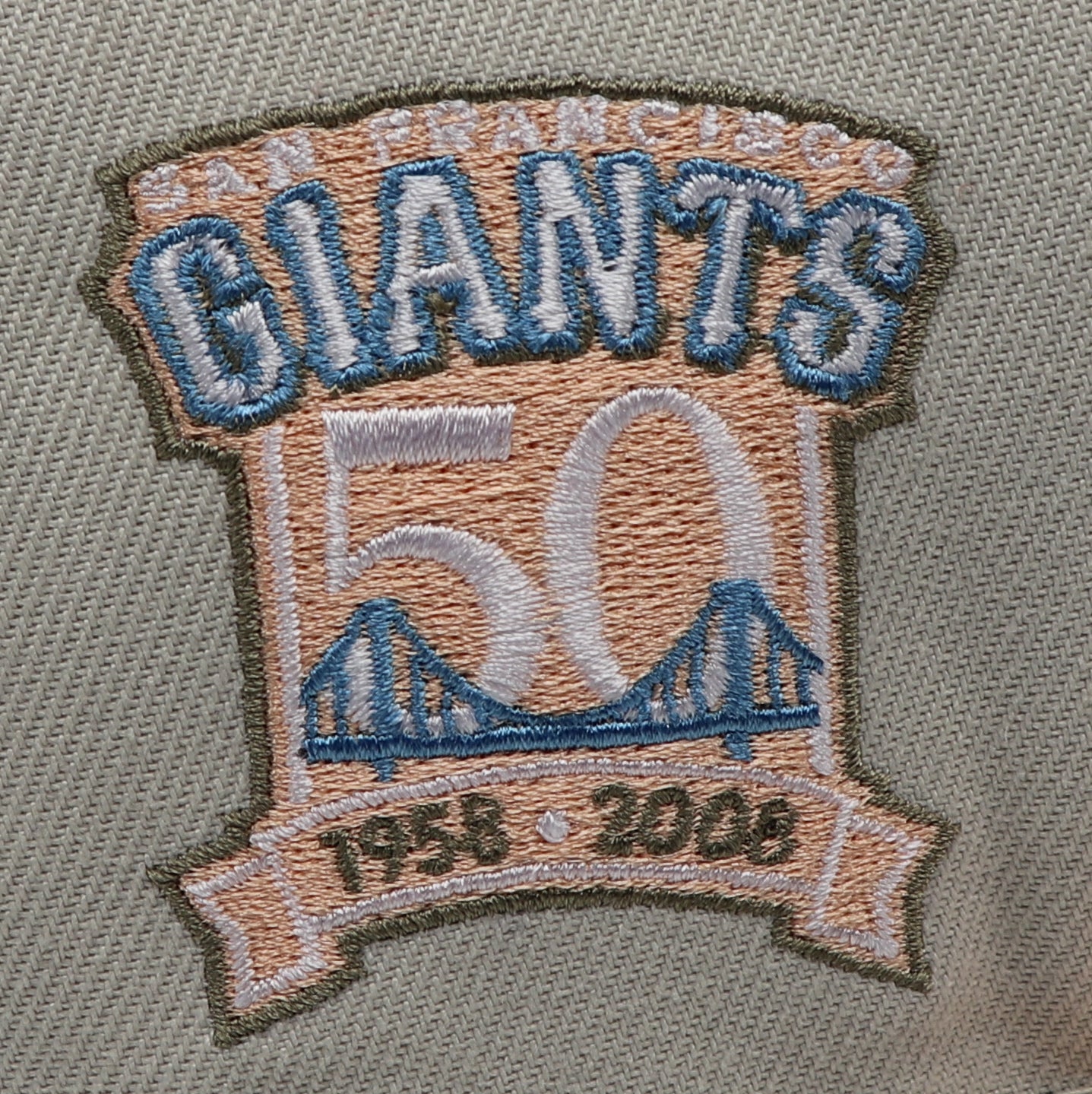 SAN FRANCISCO GIANTS (50TH ANN 1958-2008) NEW ERA 59FIFTY FITTED (SKY BLUE UNDER VISOR)