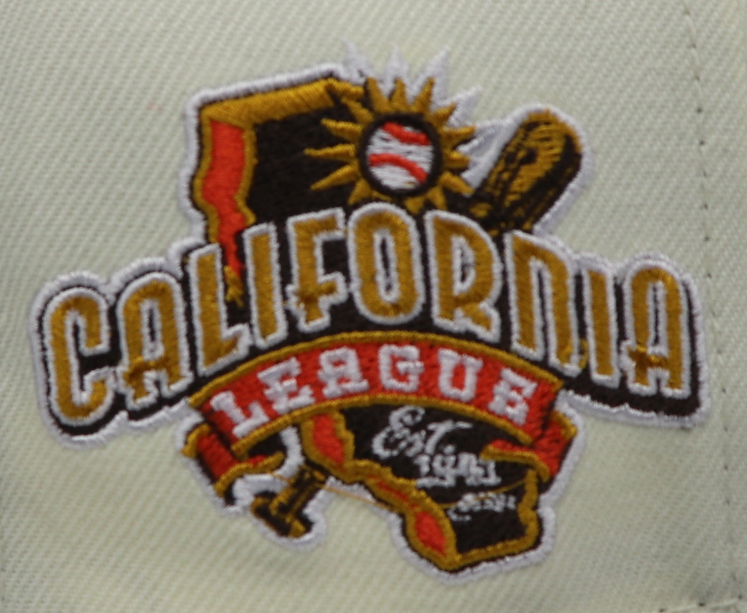 FRESNO GRIZZLIES (OFF-WHITE) "CALI LEAGUE" NEW ERA 59FIFTY FITTED (ORANGE UNDER VISOR)