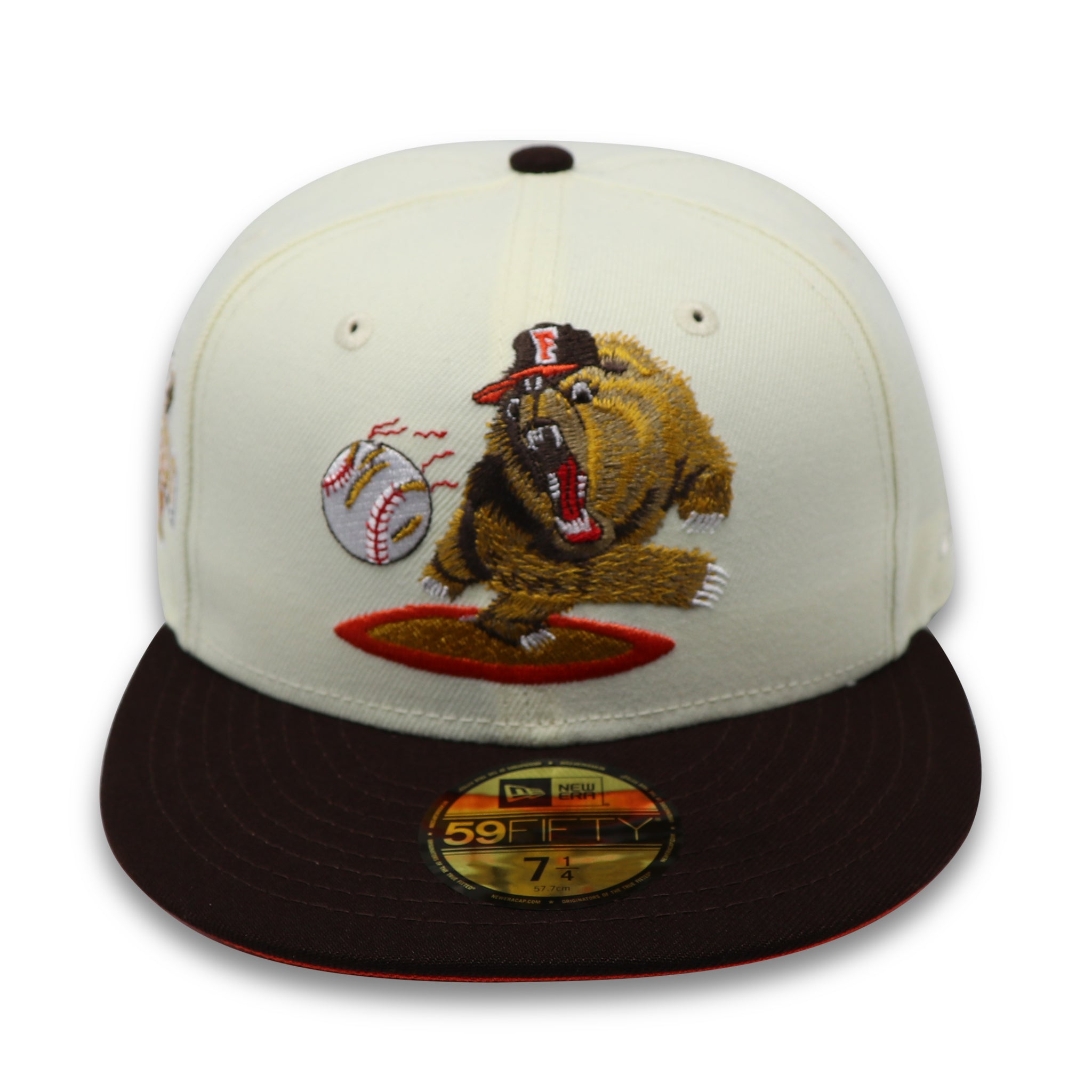FRESNO GRIZZLIES (OFF-WHITE) "CALI LEAGUE" NEW ERA 59FIFTY FITTED (ORANGE UNDER VISOR)