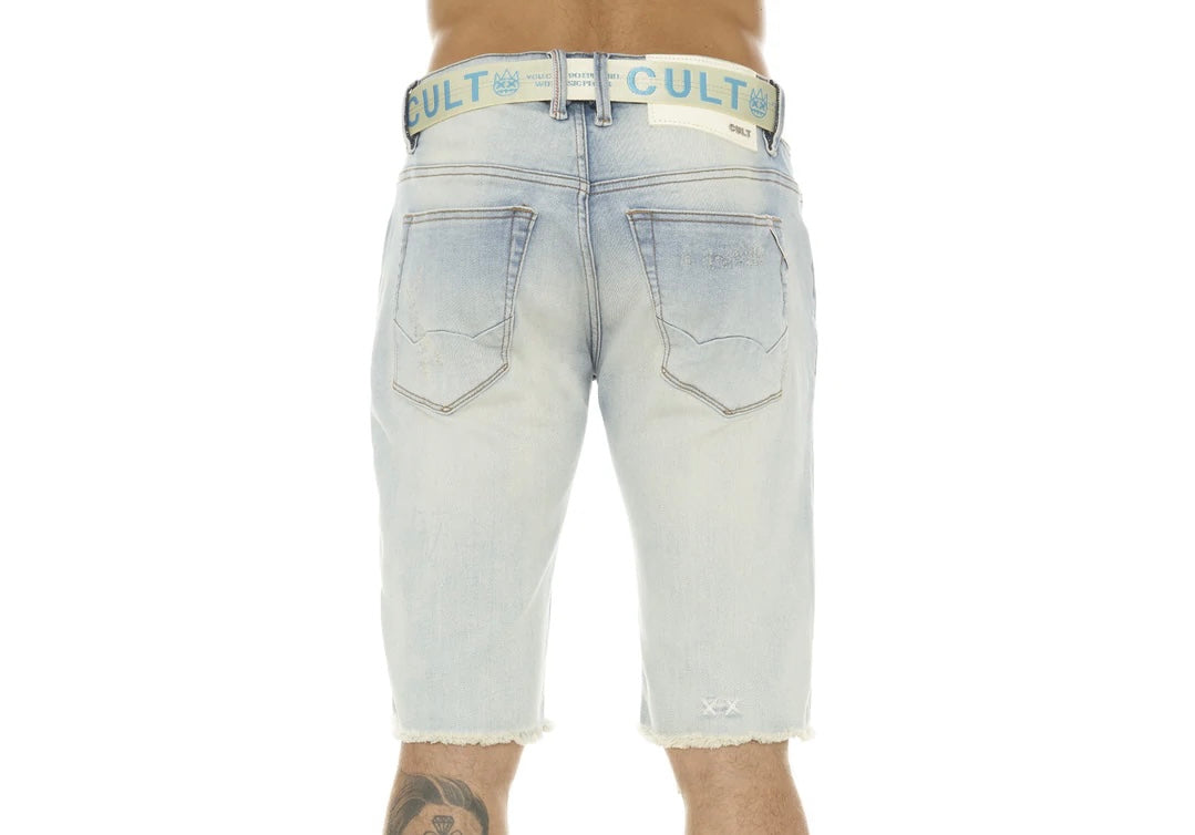 CULT OF INDIVIDUALITY "ROCKER" SHORT STRETCH w/ BELT IN SCARS