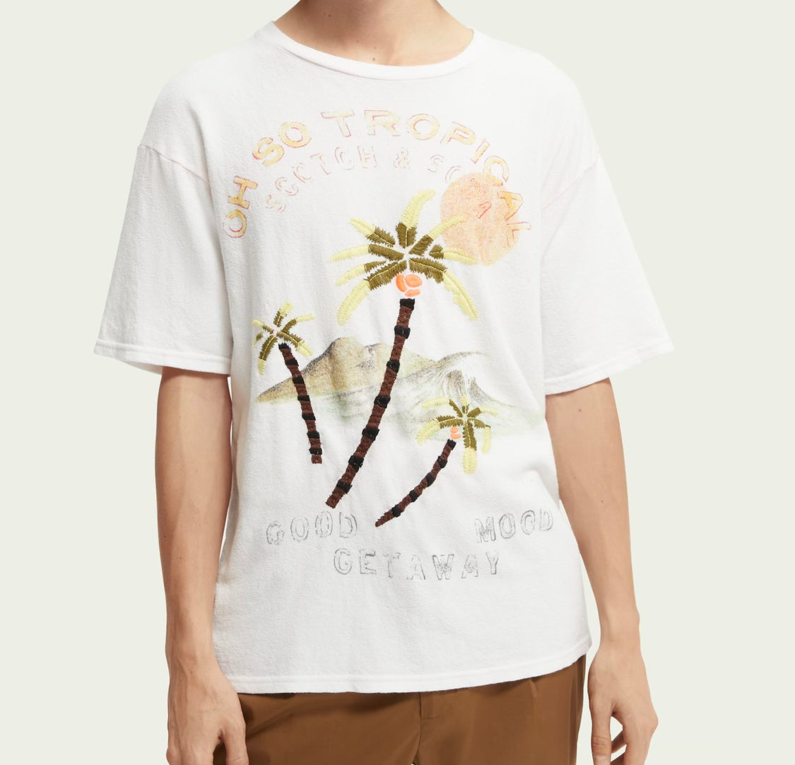 SCOTCH & SODA "ORGANIC GRAPHIC SLUB" T-SHIRT