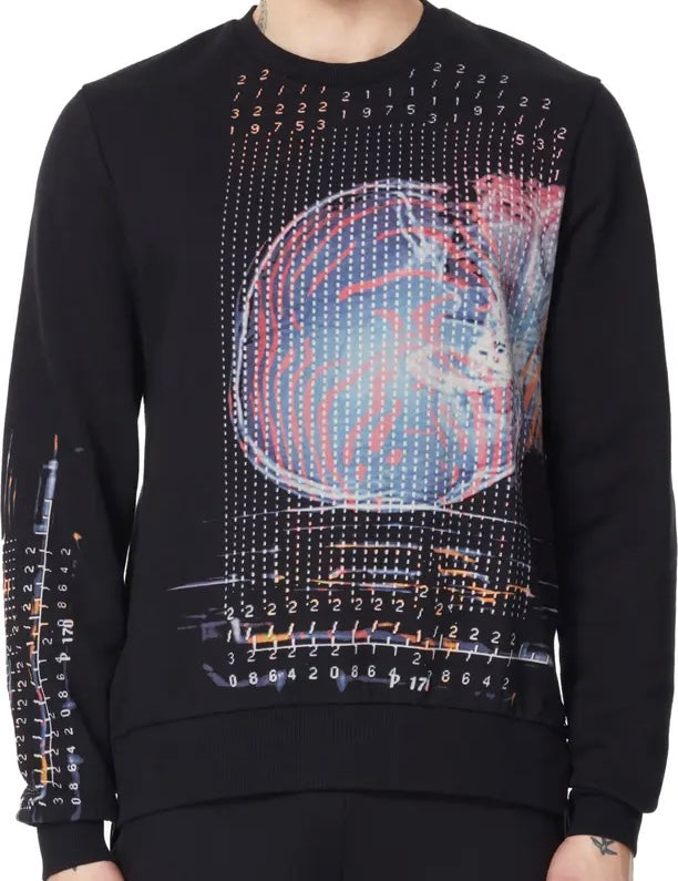 ELEVEN PARIS "NUMEROLOGY" SIDE ZIP CREWNECK