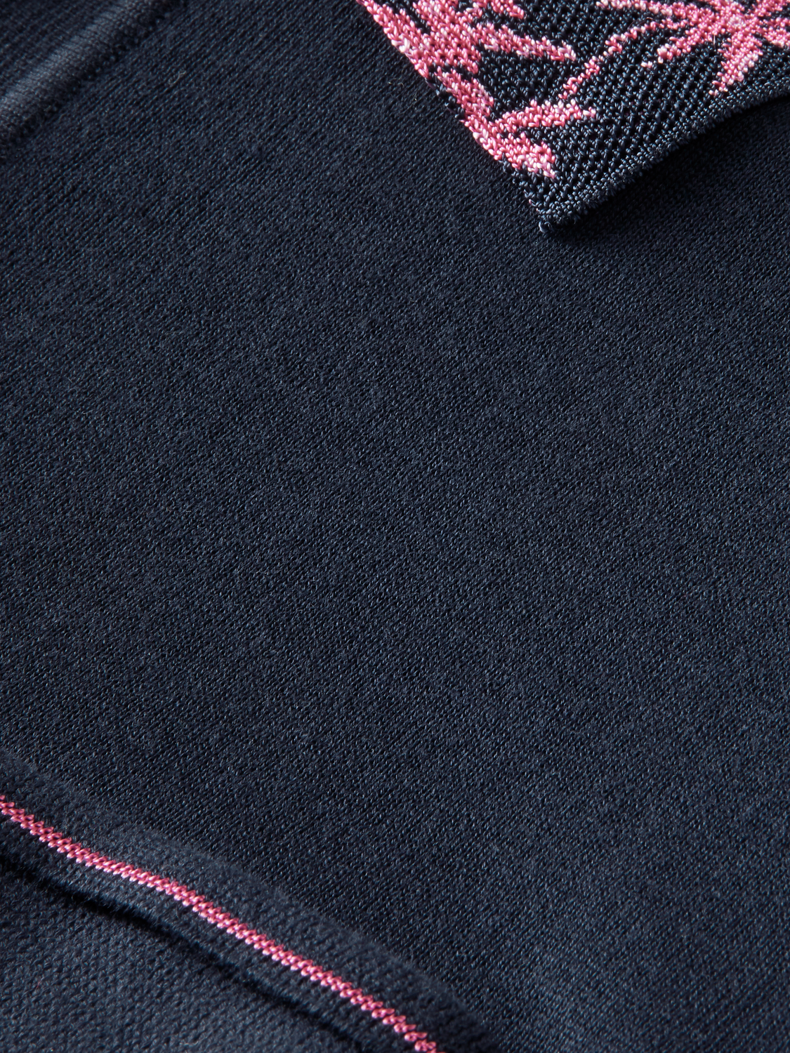 SCOTCH & SODA "JACQUARD" COLLAR ORGANIC POLO