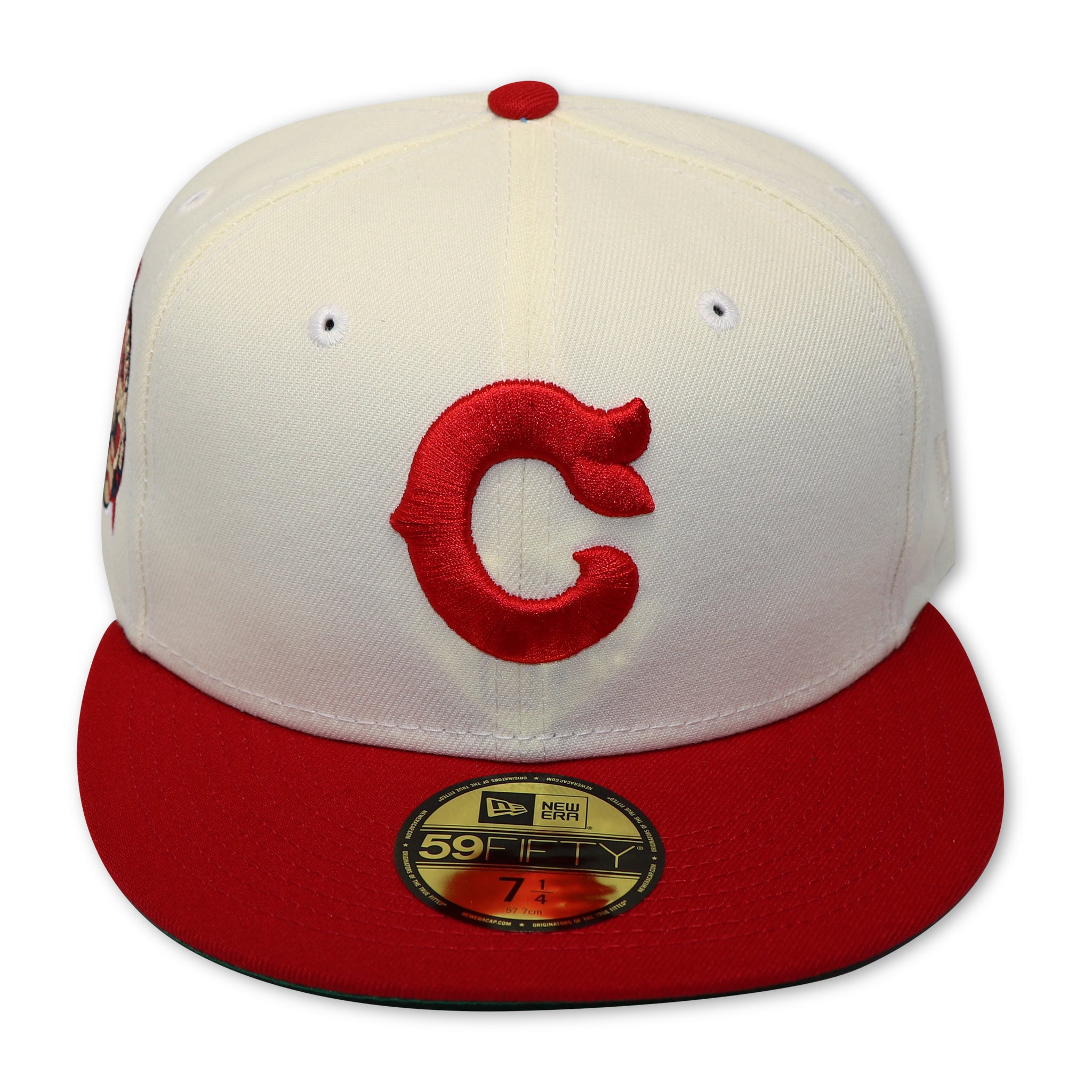 CLEVELAND INDIANS "OFFWHITE" (1935 ALLSTARGAME) NEW ERA 59FIFTY FITTED (GREEN UNDER VISOR)