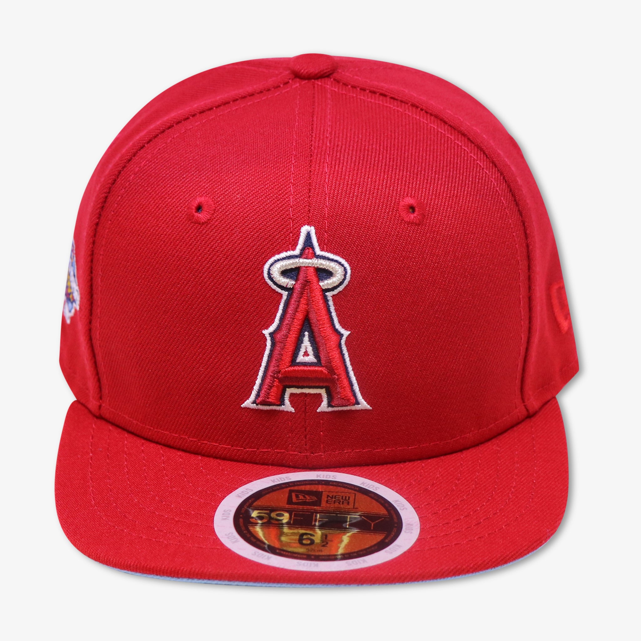 KIDS - ANAHIEM ANGELS "2002 WORLDSERIES" NEW ERA 59FIFTY FITTED (SKY BOTTOM)