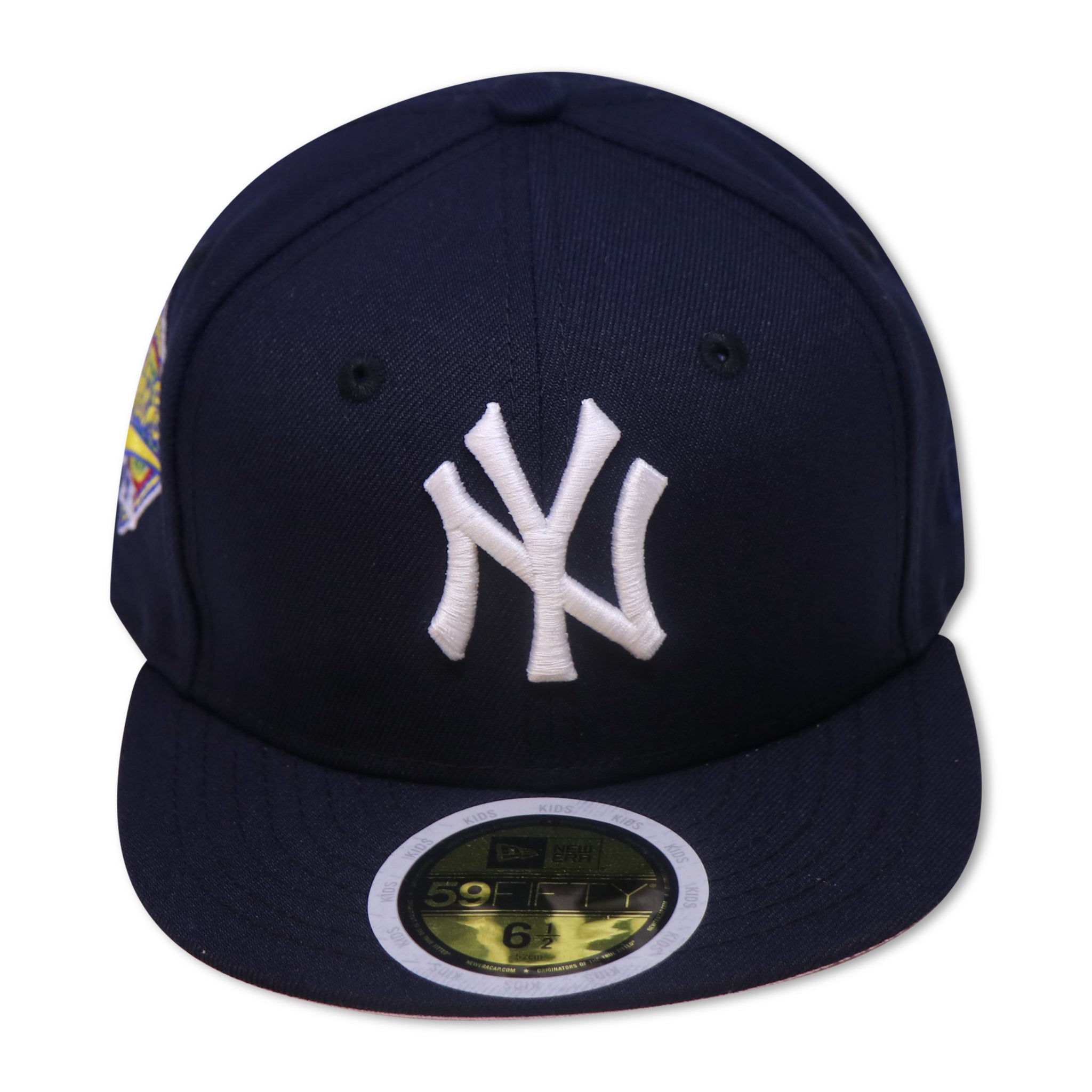 KIDS - NEW YORK YANKEES "1996 WORLDSERIES" NEW ERA 59FIFTY FITTED (PINK BOTTOM)